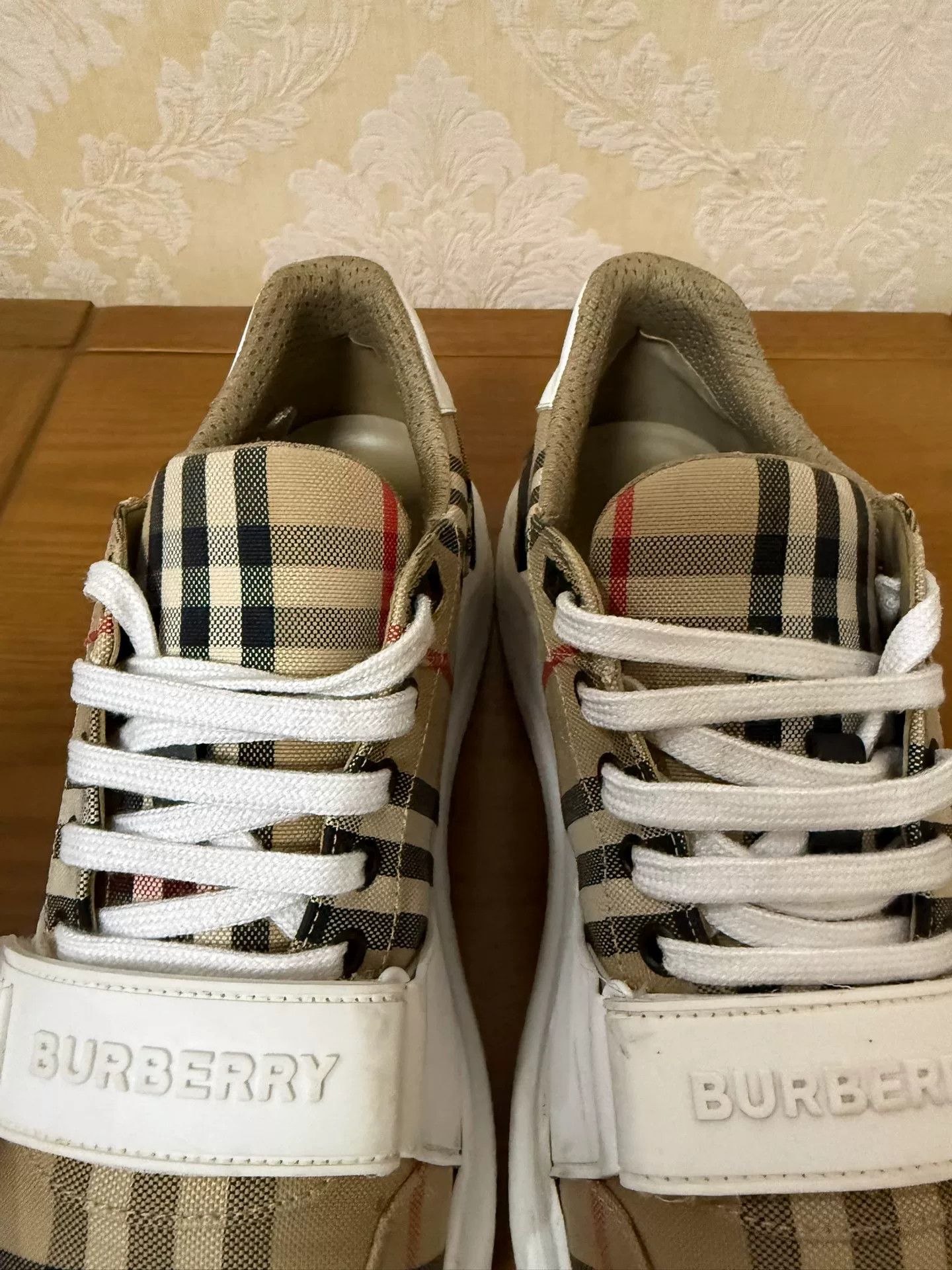 Burberry Burberry Cotton Plaid Multi Lowtop Sneakers 43 Men Size US 10 / EU 43 - 6 Thumbnail