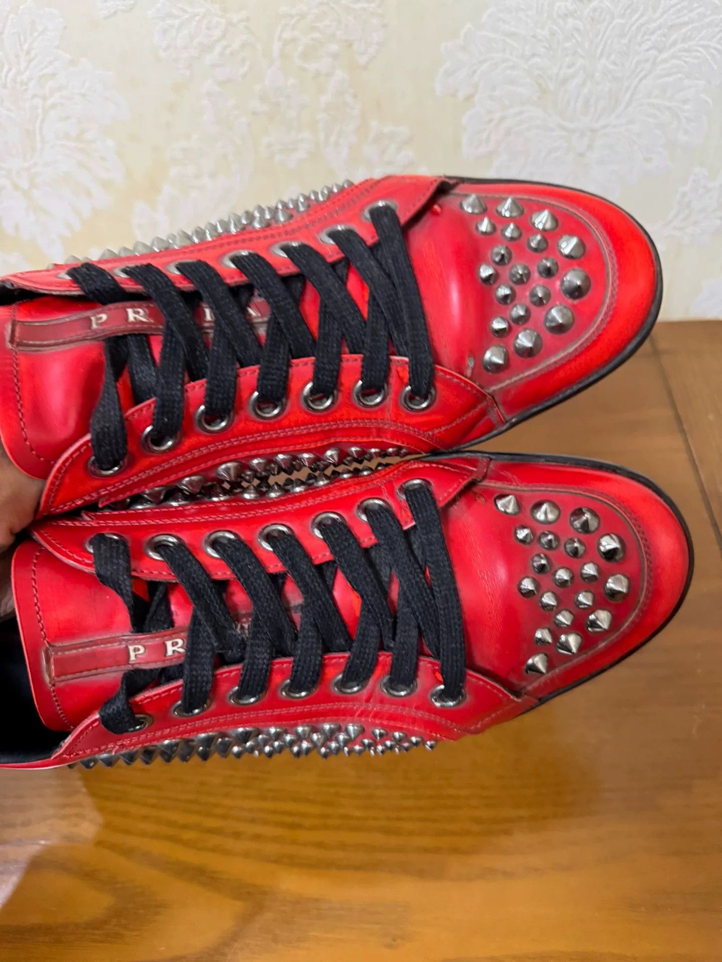 Prada Prada Red Lowtop Sneakers 43 Men Size US 10 / EU 43 - 5 Thumbnail