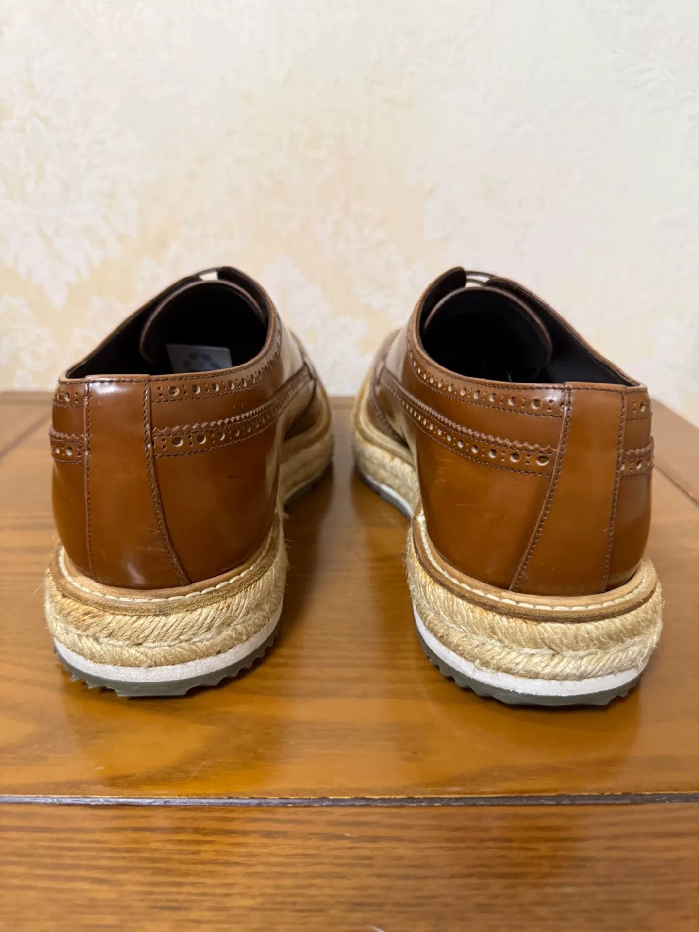 Prada Prada Orange Leather Shoes 10 Men Size US 10 / EU 43 - 3 Thumbnail