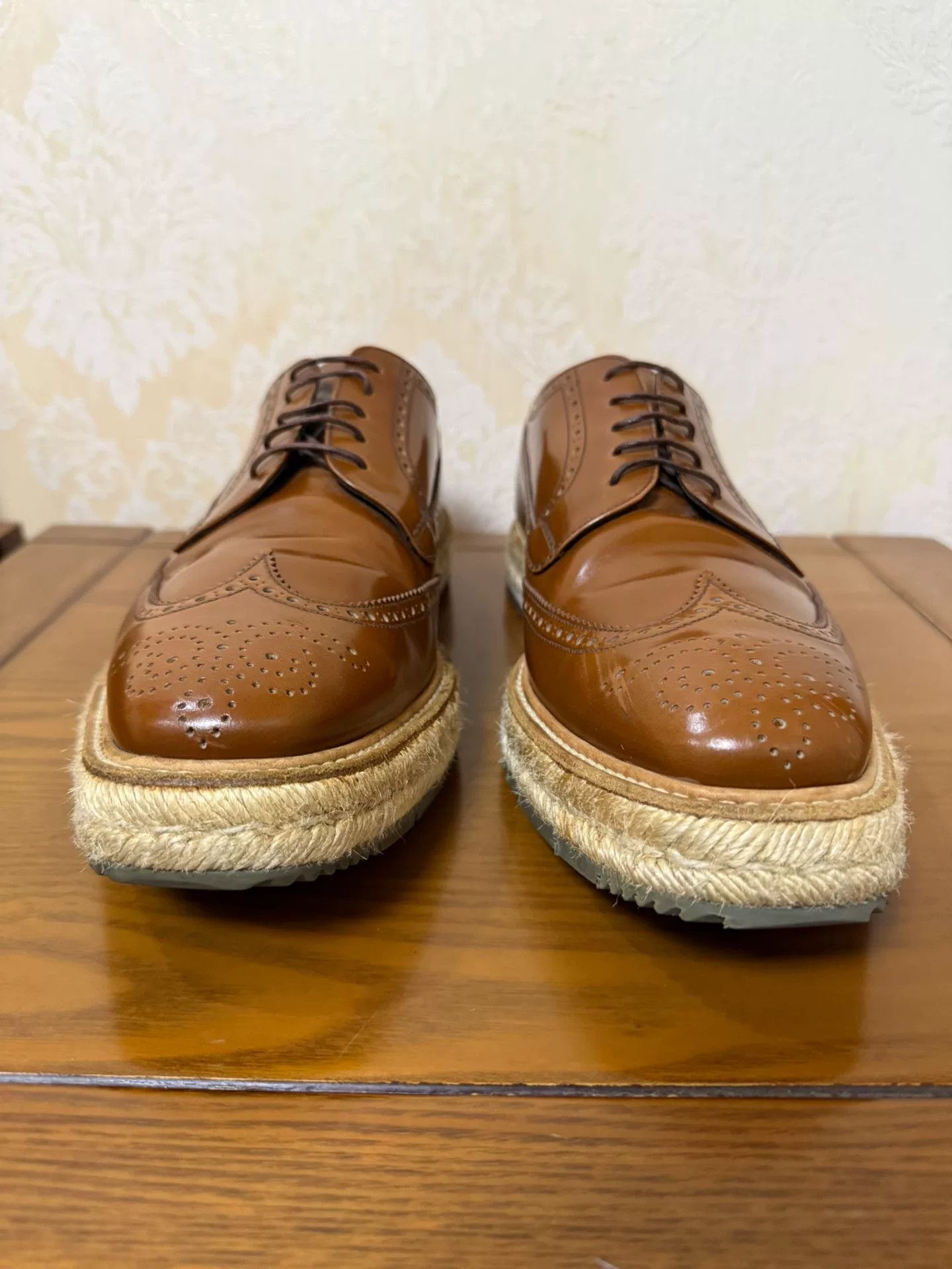 Prada Prada Orange Leather Shoes 10 Men Size US 10 / EU 43 - 2 Thumbnail