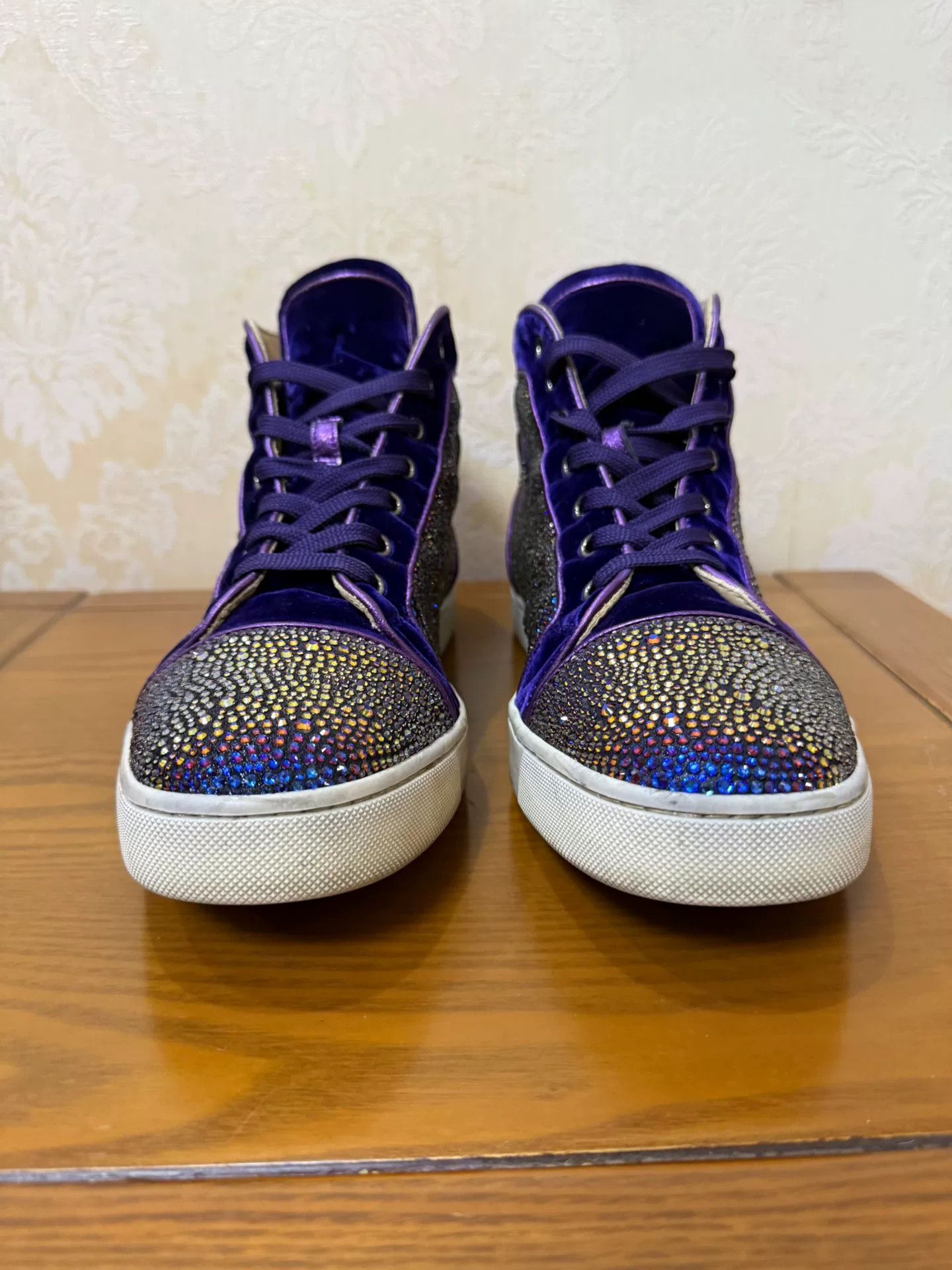 Christian Louboutin Christian Louboutin Casual Purple Hitop Sneakers 44.5 Men Size US 11 / EU 44 - 2 Thumbnail