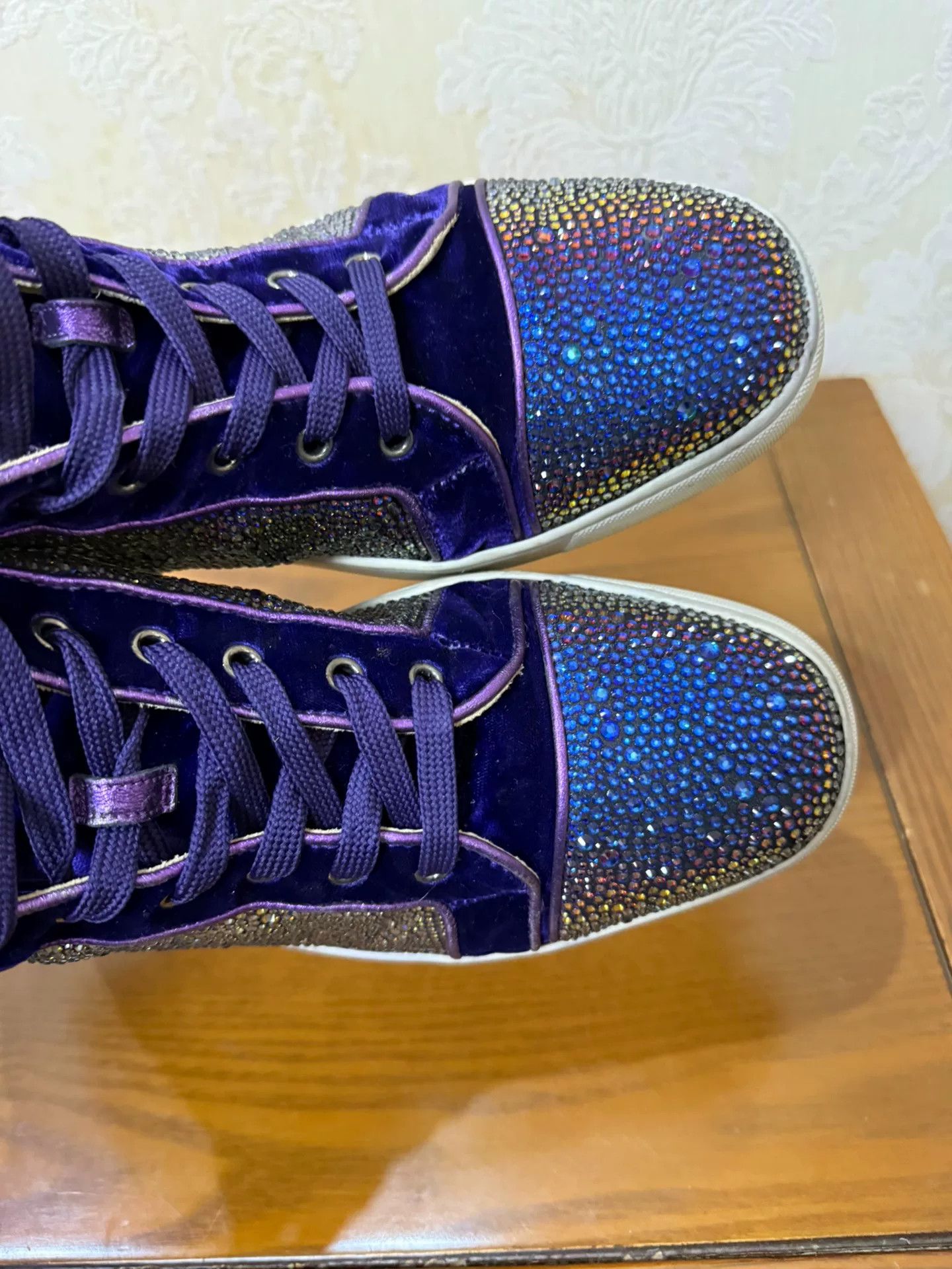 Christian Louboutin Christian Louboutin Casual Purple Hitop Sneakers 44.5 Men Size US 11 / EU 44 - 5 Thumbnail