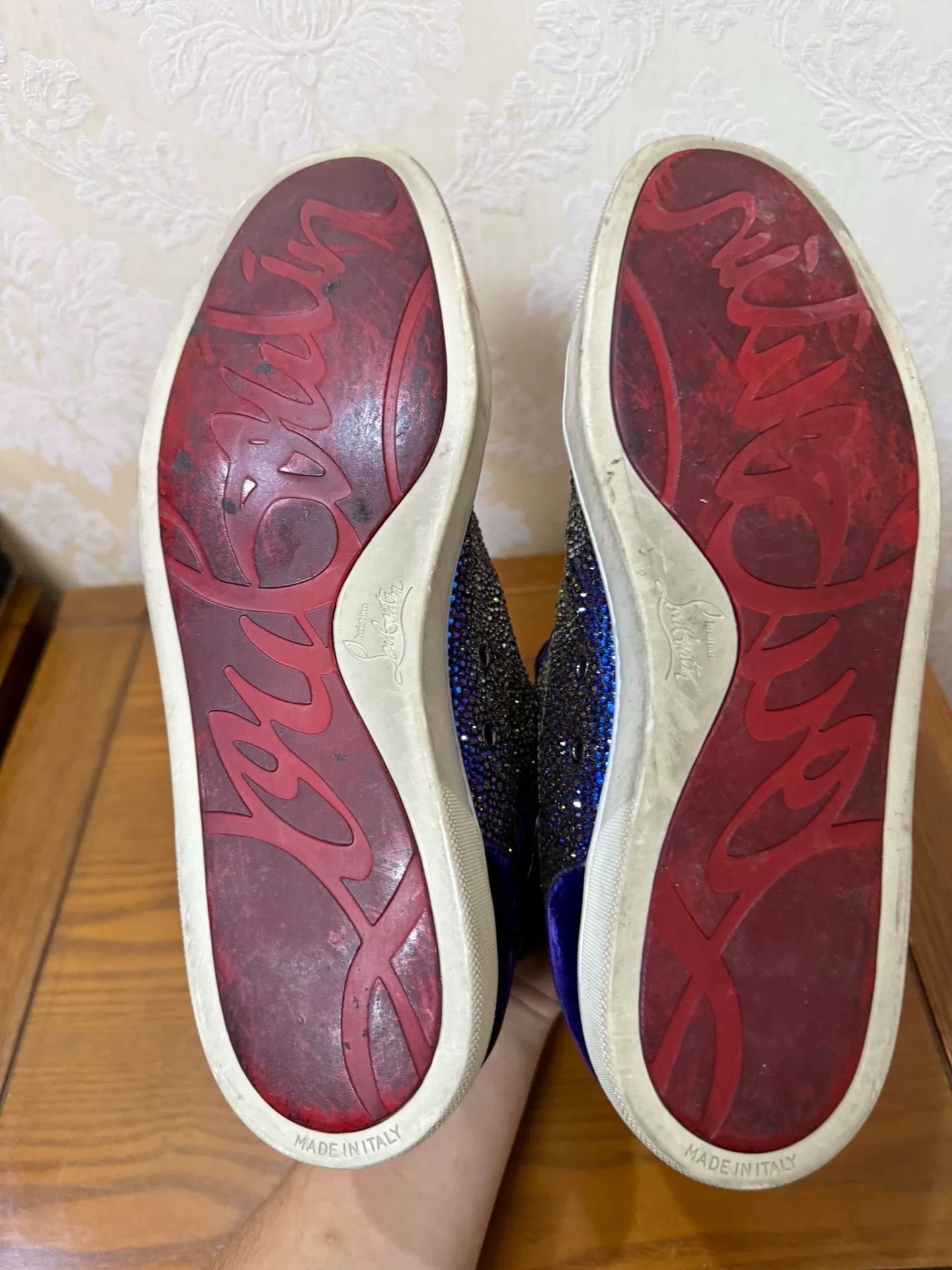 Christian Louboutin Christian Louboutin Casual Purple Hitop Sneakers 44.5 Men Size US 11 / EU 44 - 4 Thumbnail