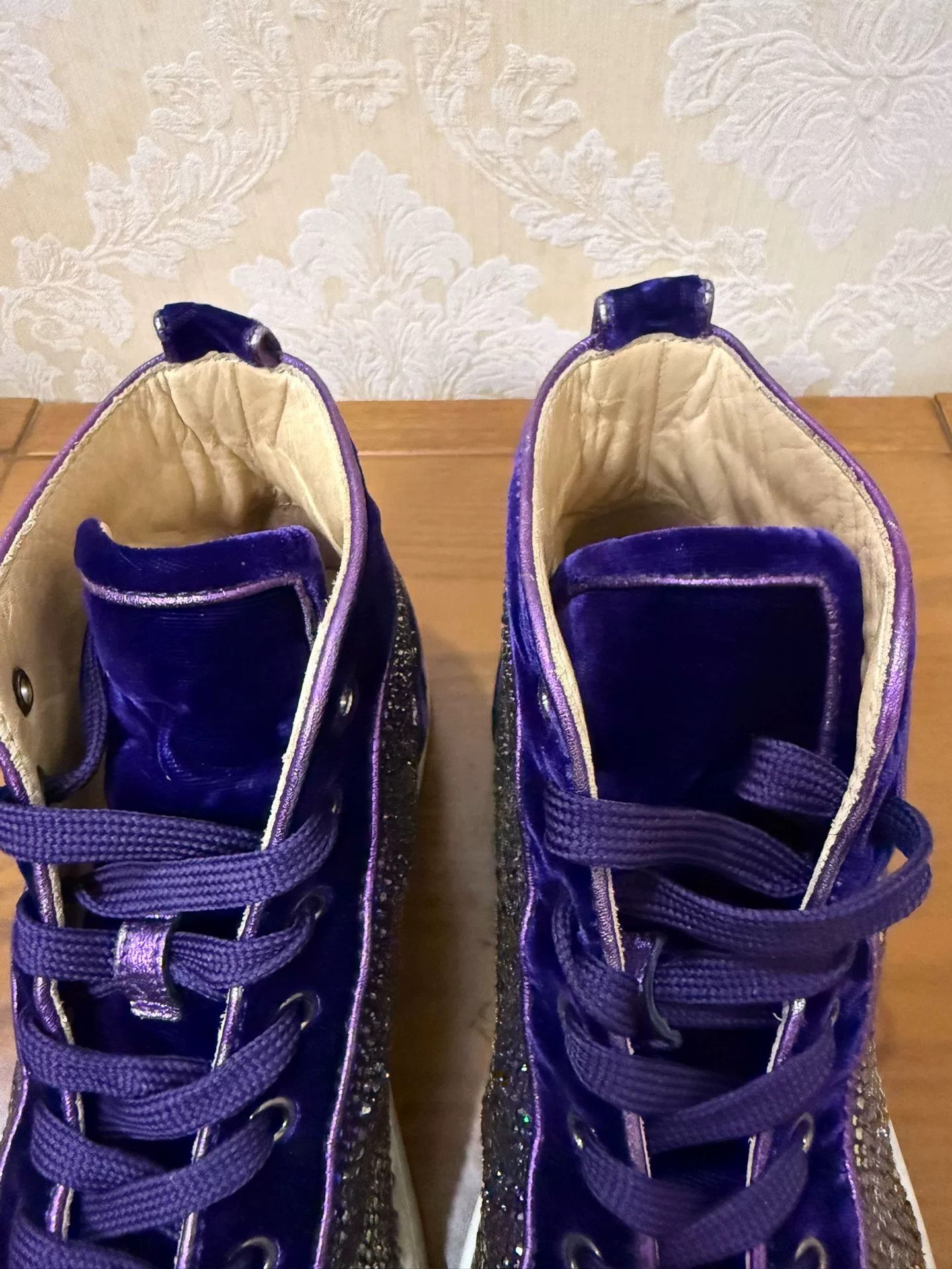 Christian Louboutin Christian Louboutin Casual Purple Hitop Sneakers 44.5 Men Size US 11 / EU 44 - 6 Thumbnail