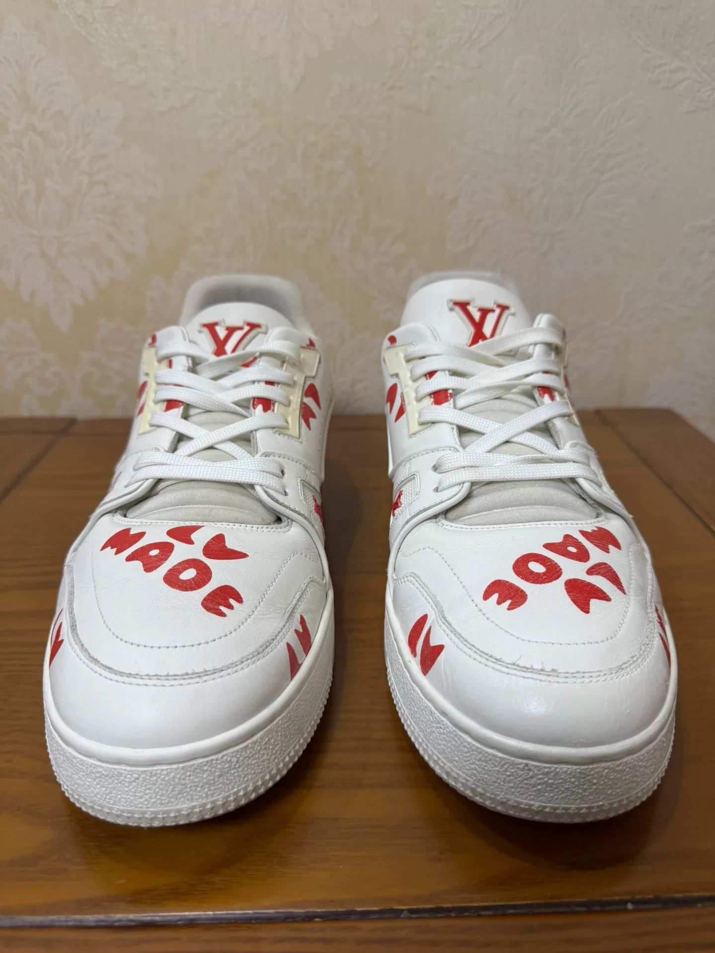 Louis Vuitton Louis Vuitton Collab Limited Red Lowtop Sneakers 43 Men Size US 10 / EU 43 - 2 Thumbnail
