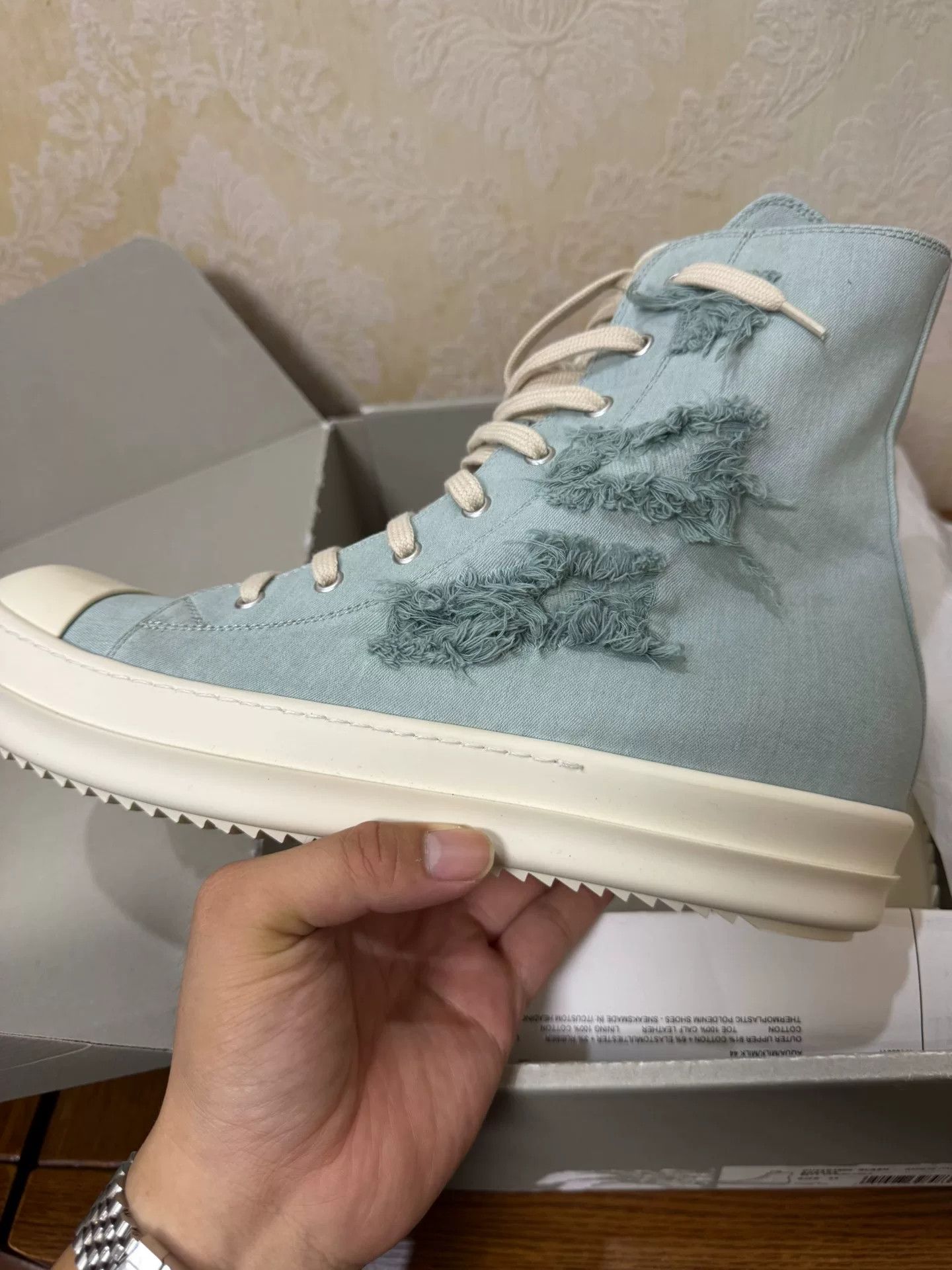 Rick Owens Rick Owens Blue Hitop Sneakers 11 Men Size US 11 / EU 44 - 2 Thumbnail