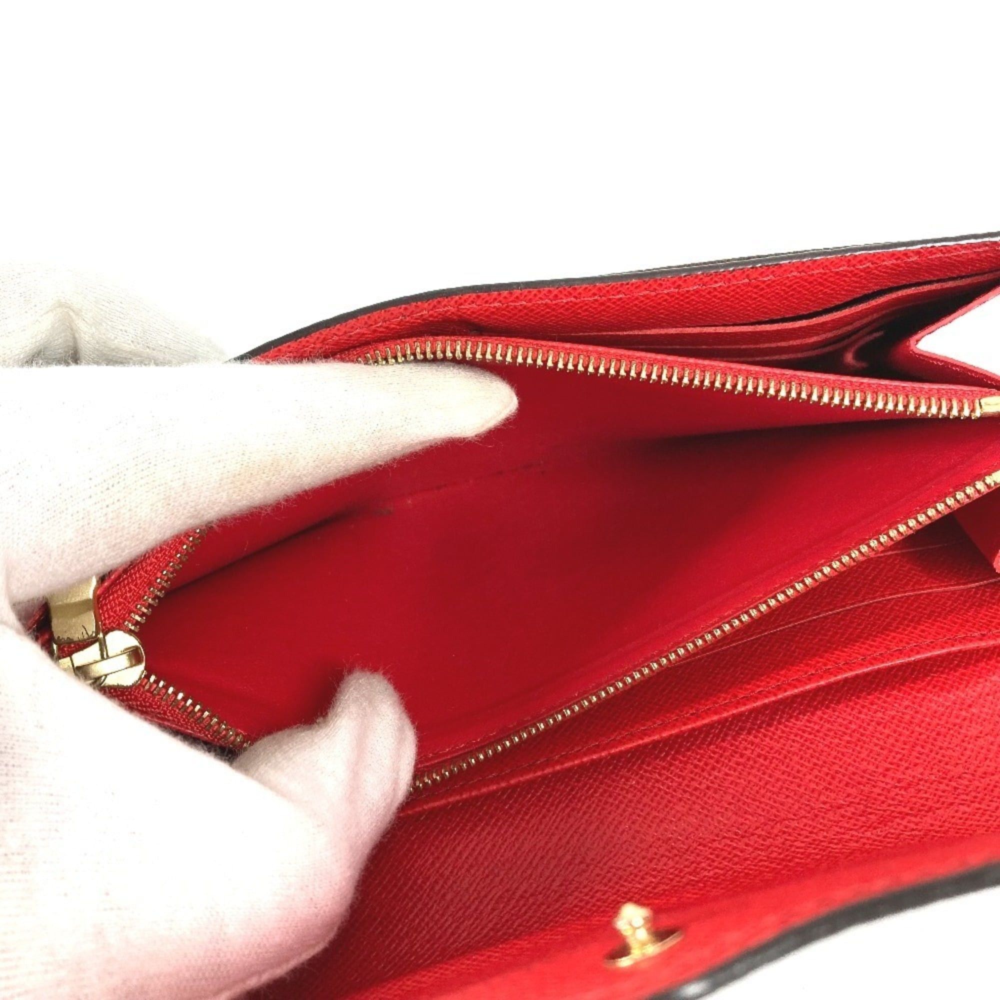 Louis Vuitton LOUIS VUITTON M62236 Monogram Portefeuille Sarah Bi-fold Long Wallet, Flap Canvas, Men's and Women's, Coquelicot Brown Size ONE SIZE - 12 Thumbnail