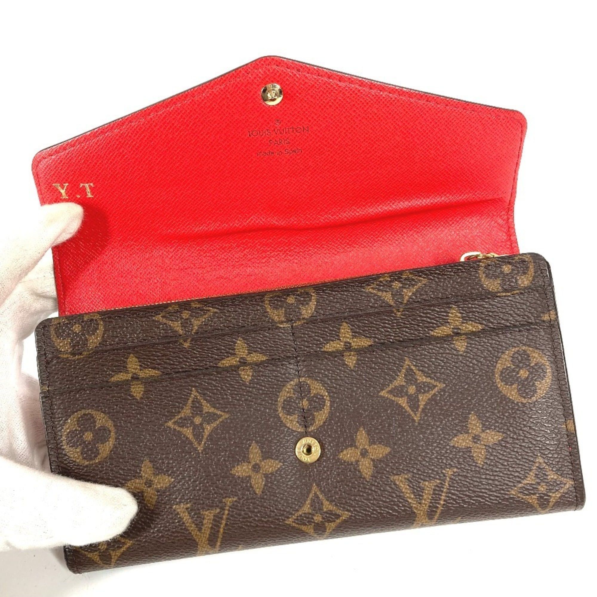 Louis Vuitton LOUIS VUITTON M62236 Monogram Portefeuille Sarah Bi-fold Long Wallet, Flap Canvas, Men's and Women's, Coquelicot Brown Size ONE SIZE - 10 Thumbnail