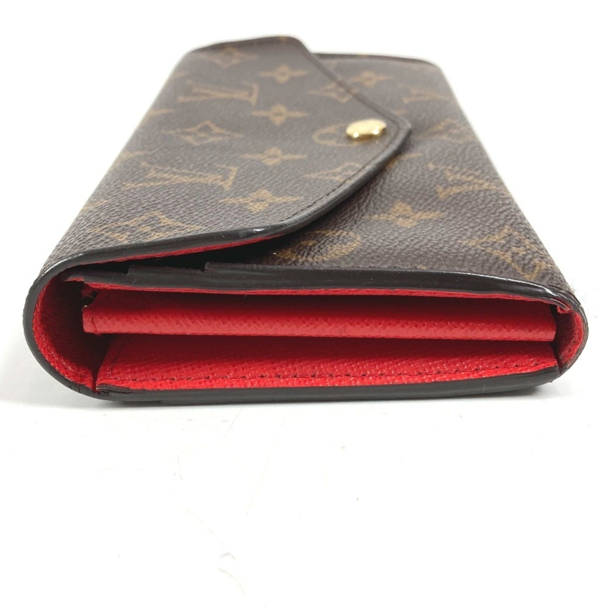Louis Vuitton LOUIS VUITTON M62236 Monogram Portefeuille Sarah Bi-fold Long Wallet, Flap Canvas, Men's and Women's, Coquelicot Brown Size ONE SIZE - 4 Thumbnail