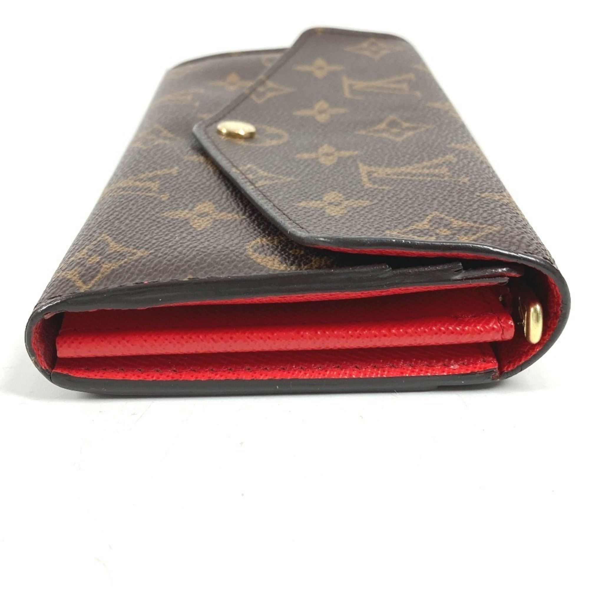 Louis Vuitton LOUIS VUITTON M62236 Monogram Portefeuille Sarah Bi-fold Long Wallet, Flap Canvas, Men's and Women's, Coquelicot Brown Size ONE SIZE - 3 Thumbnail