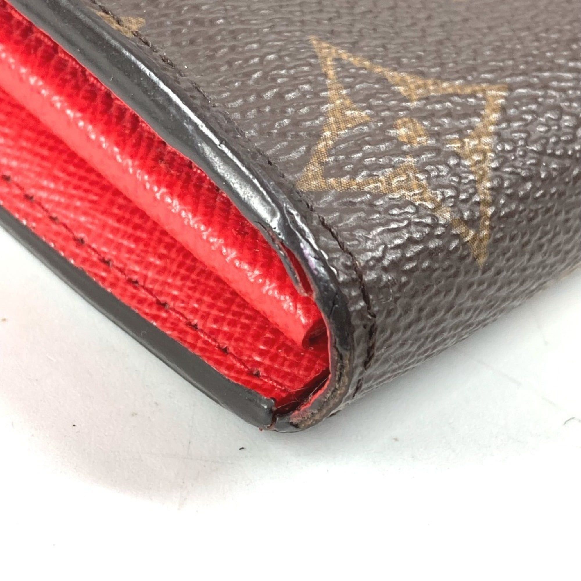 Louis Vuitton LOUIS VUITTON M62236 Monogram Portefeuille Sarah Bi-fold Long Wallet, Flap Canvas, Men's and Women's, Coquelicot Brown Size ONE SIZE - 7 Thumbnail