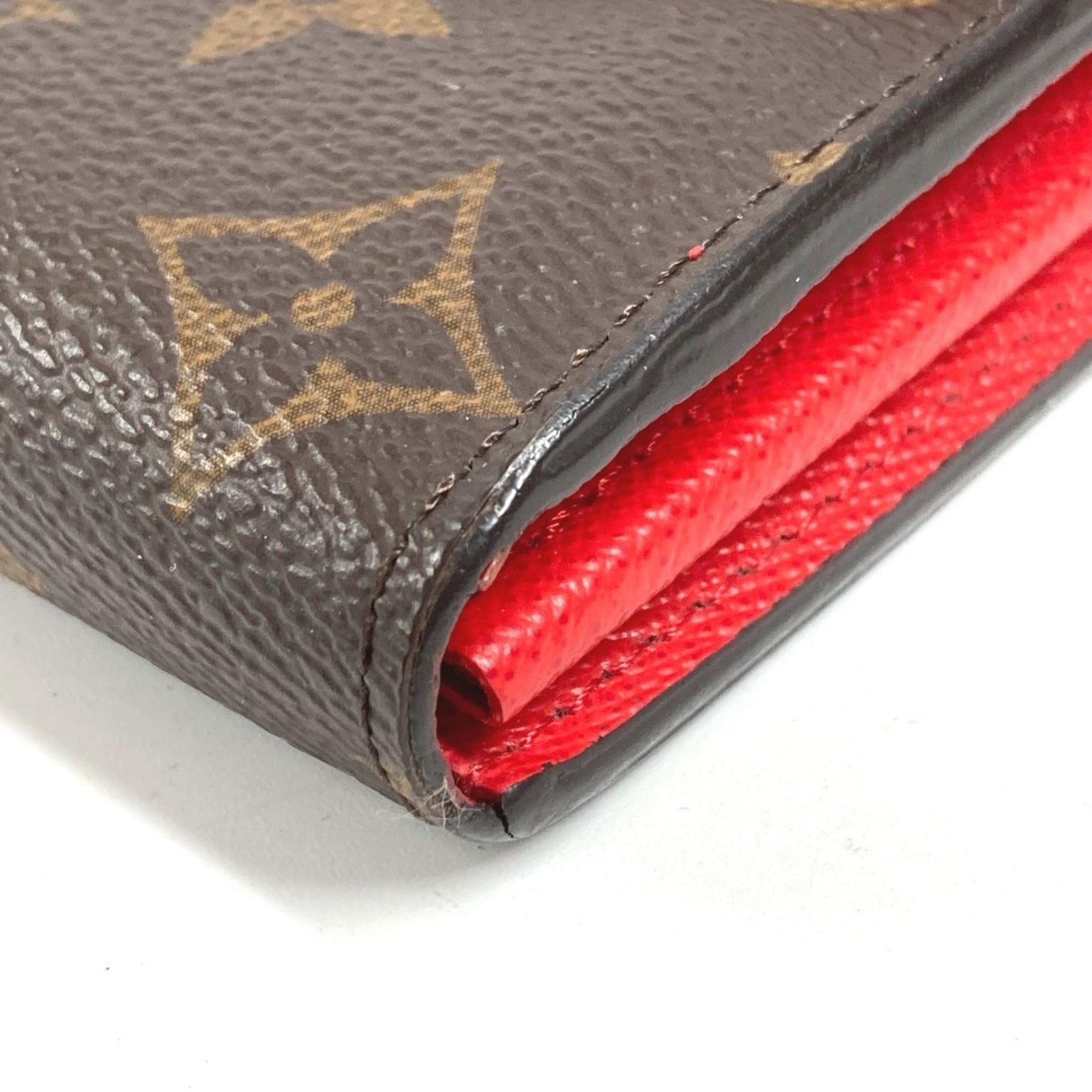Louis Vuitton LOUIS VUITTON M62236 Monogram Portefeuille Sarah Bi-fold Long Wallet, Flap Canvas, Men's and Women's, Coquelicot Brown Size ONE SIZE - 6 Thumbnail