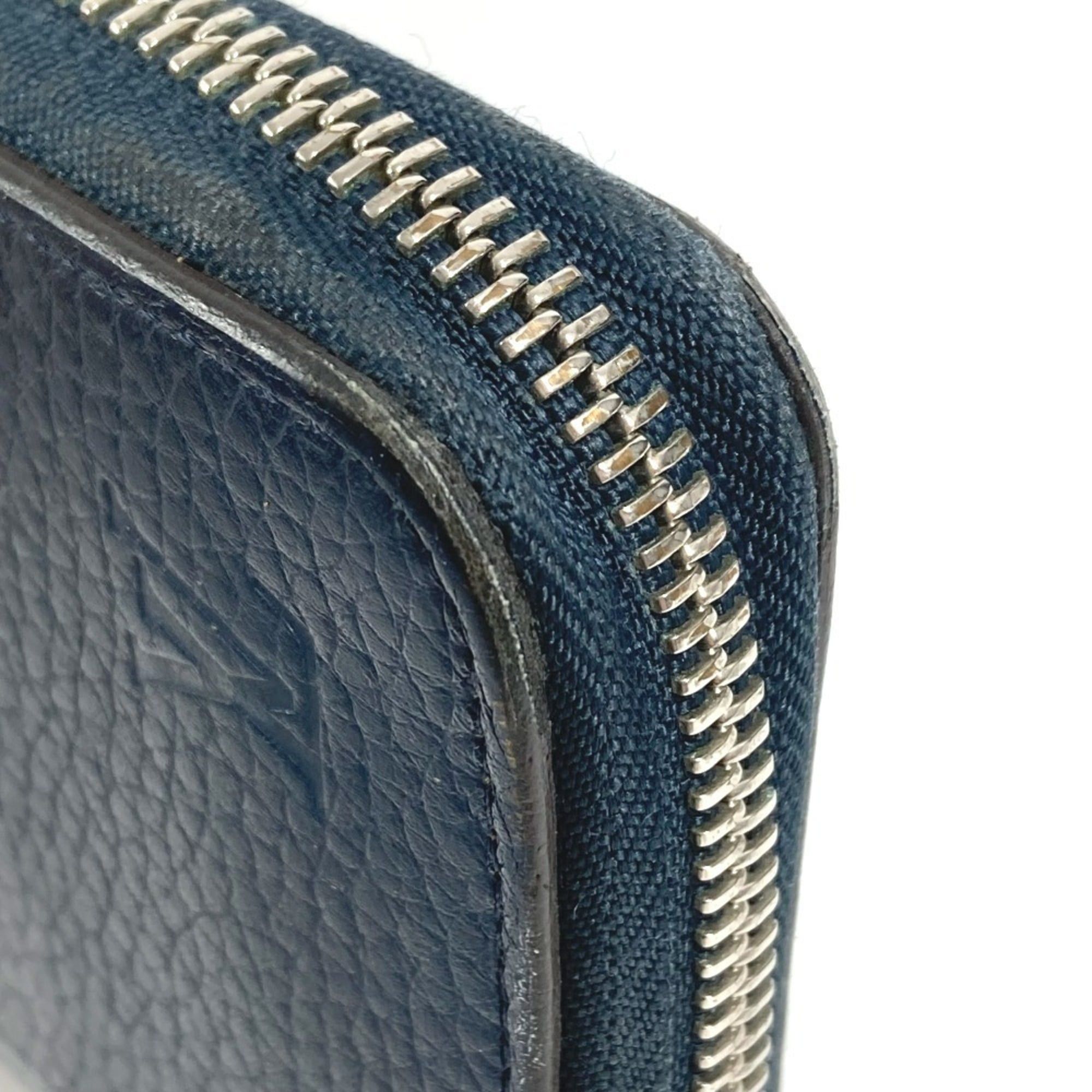 Louis Vuitton LOUIS VUITTON M58823 Zippy Wallet Vertical Round Zipper Long Wallet, Taurillon Leather, Men's/Women's, Navy Size ONE SIZE - 9 Thumbnail