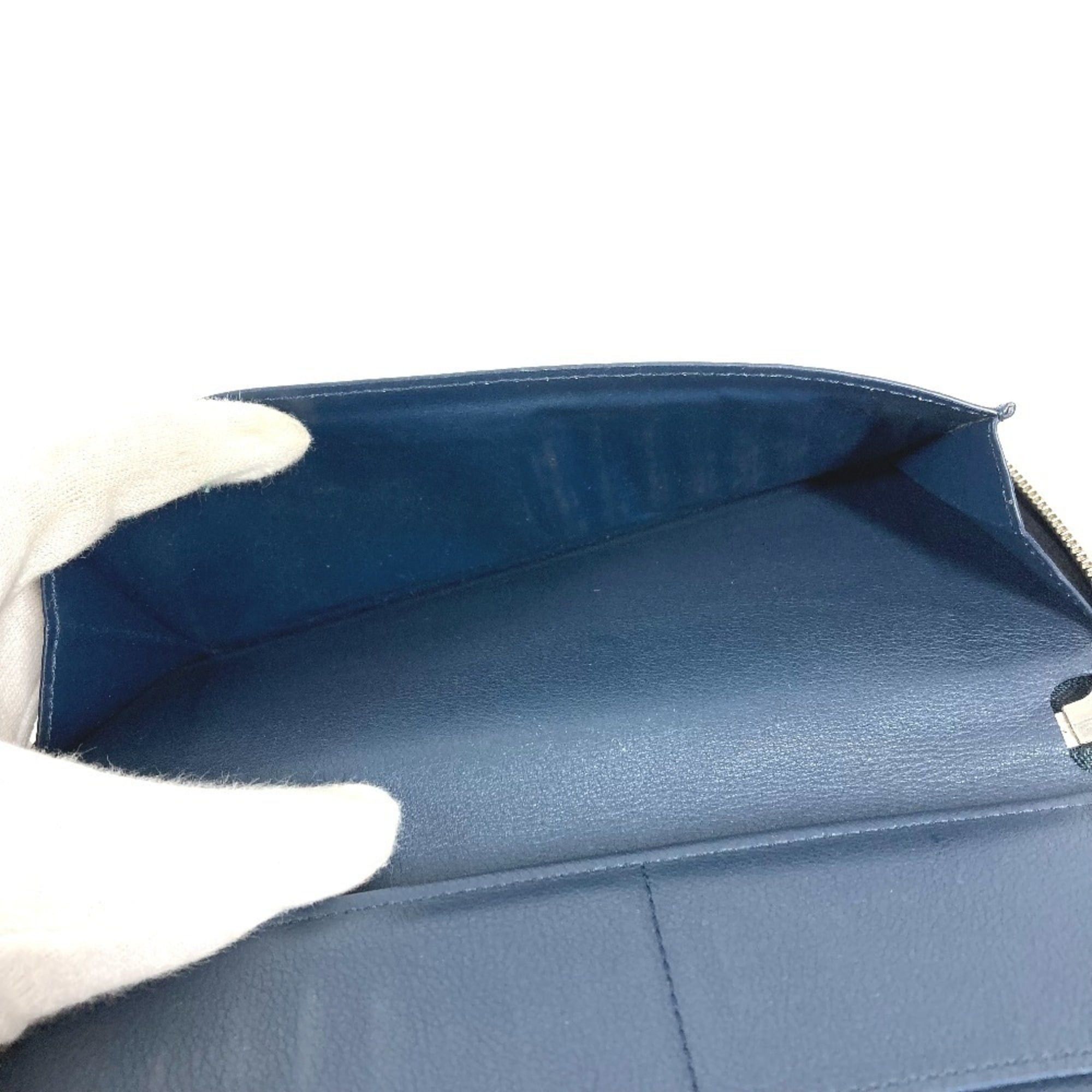 Louis Vuitton LOUIS VUITTON M58823 Zippy Wallet Vertical Round Zipper Long Wallet, Taurillon Leather, Men's/Women's, Navy Size ONE SIZE - 13 Thumbnail