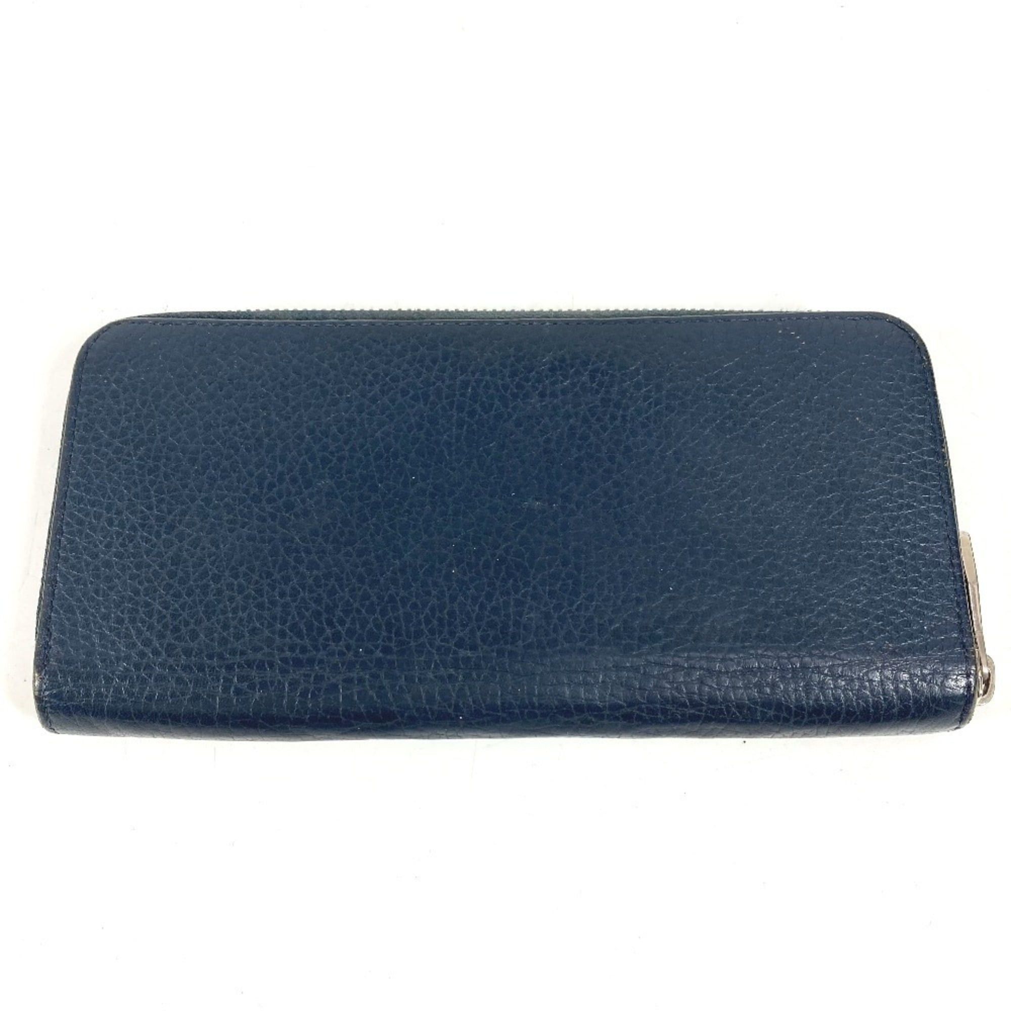 Louis Vuitton LOUIS VUITTON M58823 Zippy Wallet Vertical Round Zipper Long Wallet, Taurillon Leather, Men's/Women's, Navy Size ONE SIZE - 2 Thumbnail