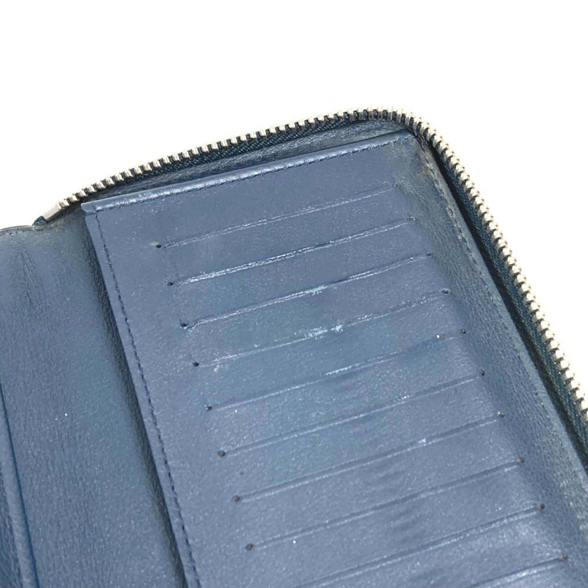 Louis Vuitton LOUIS VUITTON M58823 Zippy Wallet Vertical Round Zipper Long Wallet, Taurillon Leather, Men's/Women's, Navy Size ONE SIZE - 17 Thumbnail