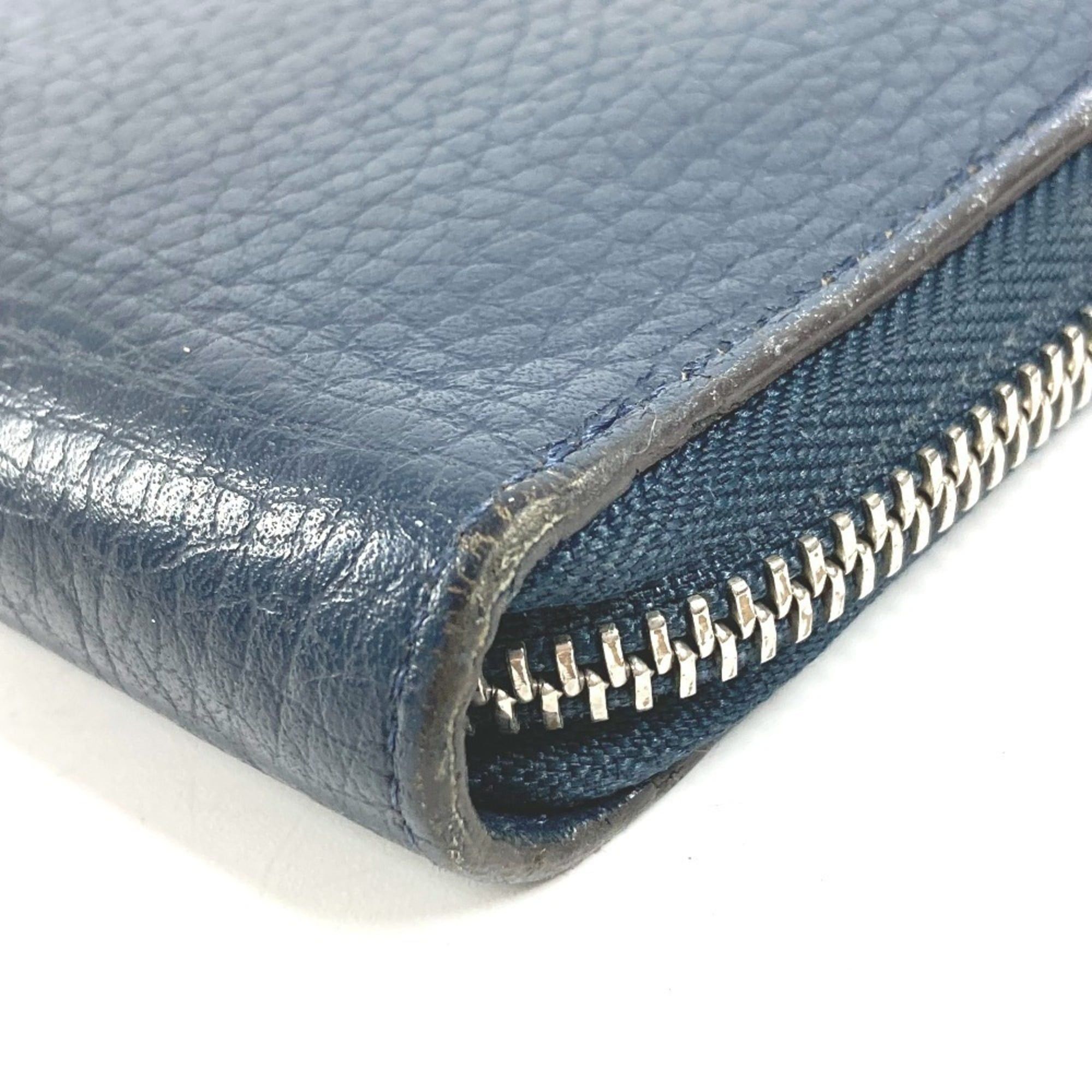 Louis Vuitton LOUIS VUITTON M58823 Zippy Wallet Vertical Round Zipper Long Wallet, Taurillon Leather, Men's/Women's, Navy Size ONE SIZE - 6 Thumbnail