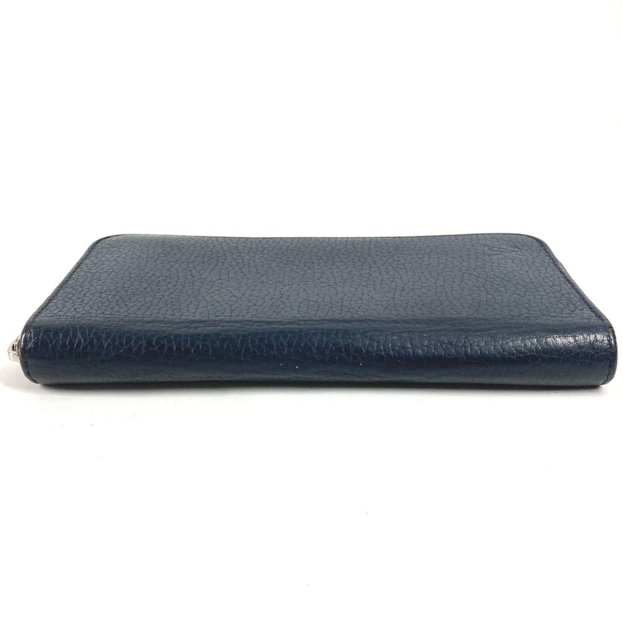 Louis Vuitton LOUIS VUITTON M58823 Zippy Wallet Vertical Round Zipper Long Wallet, Taurillon Leather, Men's/Women's, Navy Size ONE SIZE - 5 Thumbnail