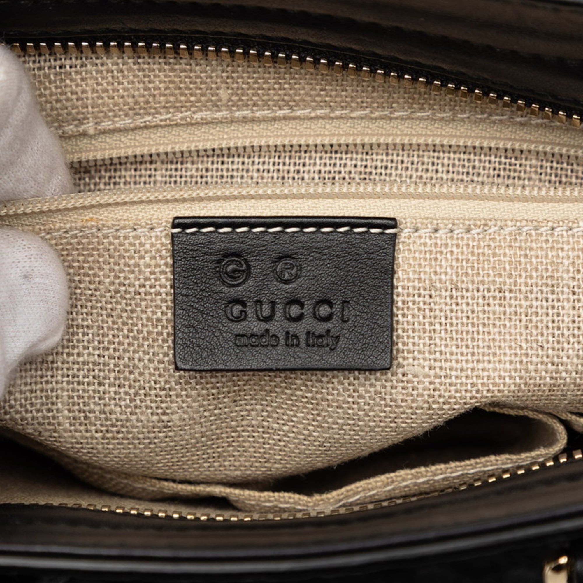 Gucci Gucci Microguccissima Handbag Shoulder Bag 2WAY 449241 Black Leather Women's GUCCI Size ONE SIZE - 5 Thumbnail