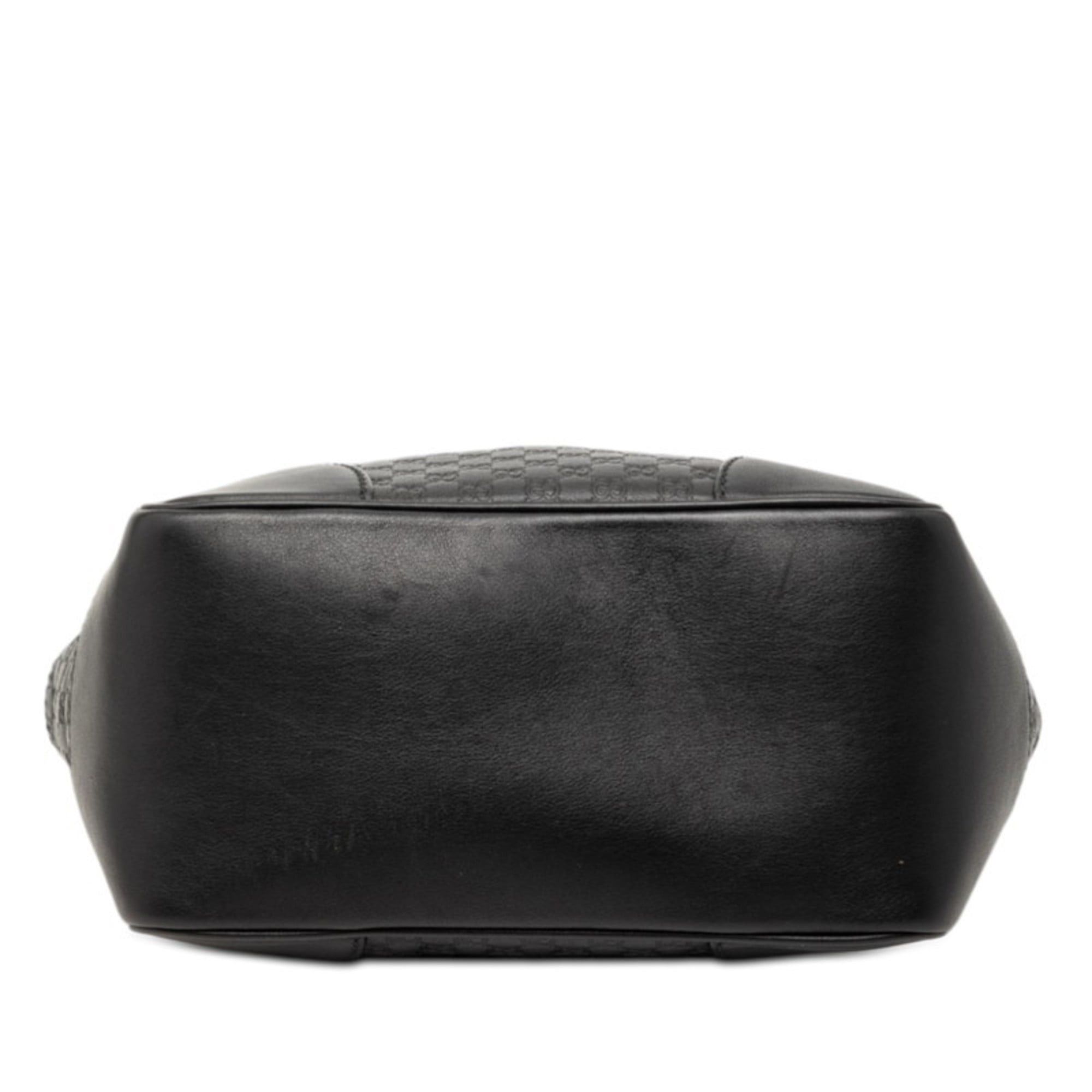 Gucci Gucci Microguccissima Handbag Shoulder Bag 2WAY 449241 Black Leather Women's GUCCI Size ONE SIZE - 3 Thumbnail