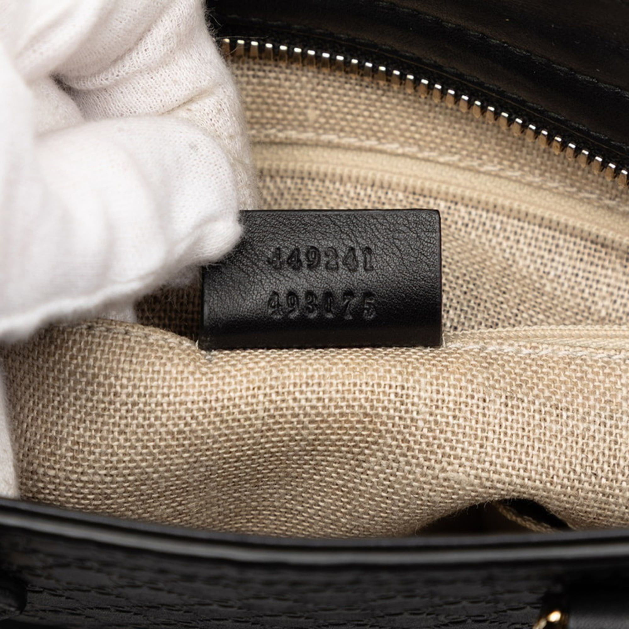 Gucci Gucci Microguccissima Handbag Shoulder Bag 2WAY 449241 Black Leather Women's GUCCI Size ONE SIZE - 6 Thumbnail