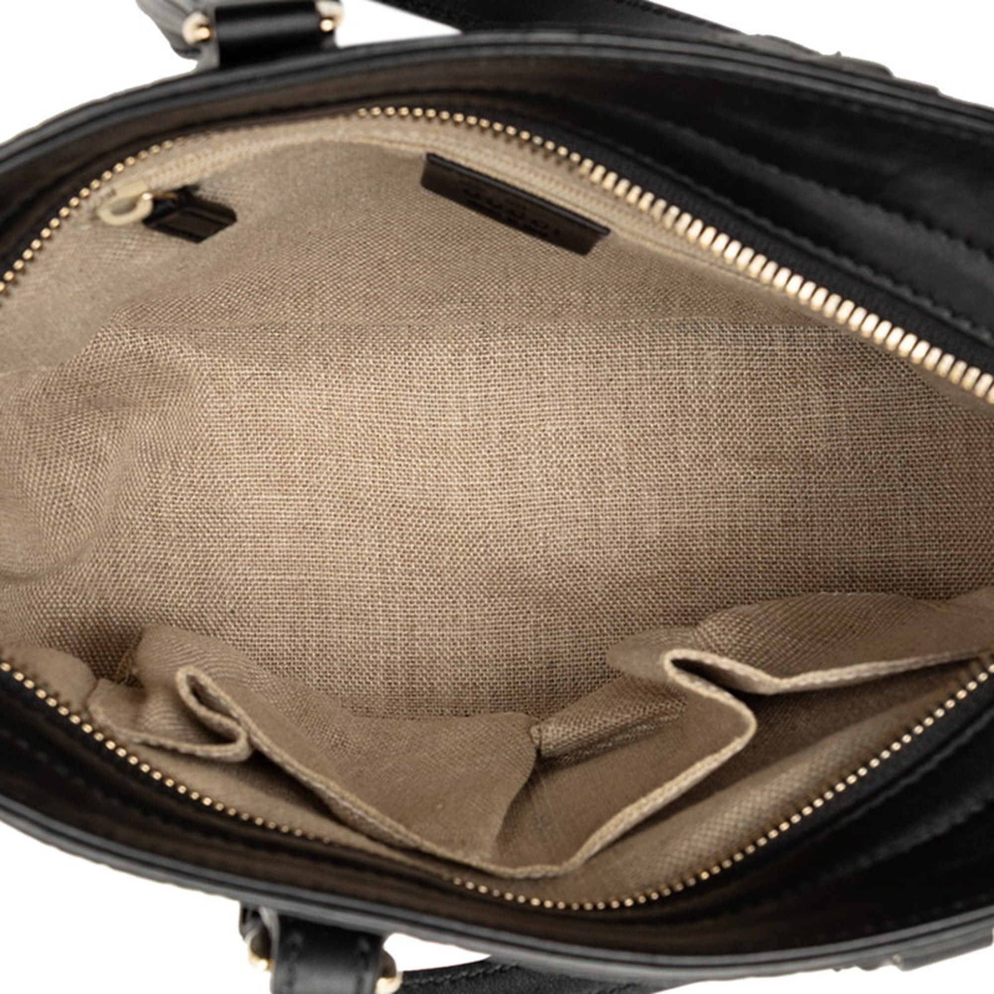 Gucci Gucci Microguccissima Handbag Shoulder Bag 2WAY 449241 Black Leather Women's GUCCI Size ONE SIZE - 4 Thumbnail