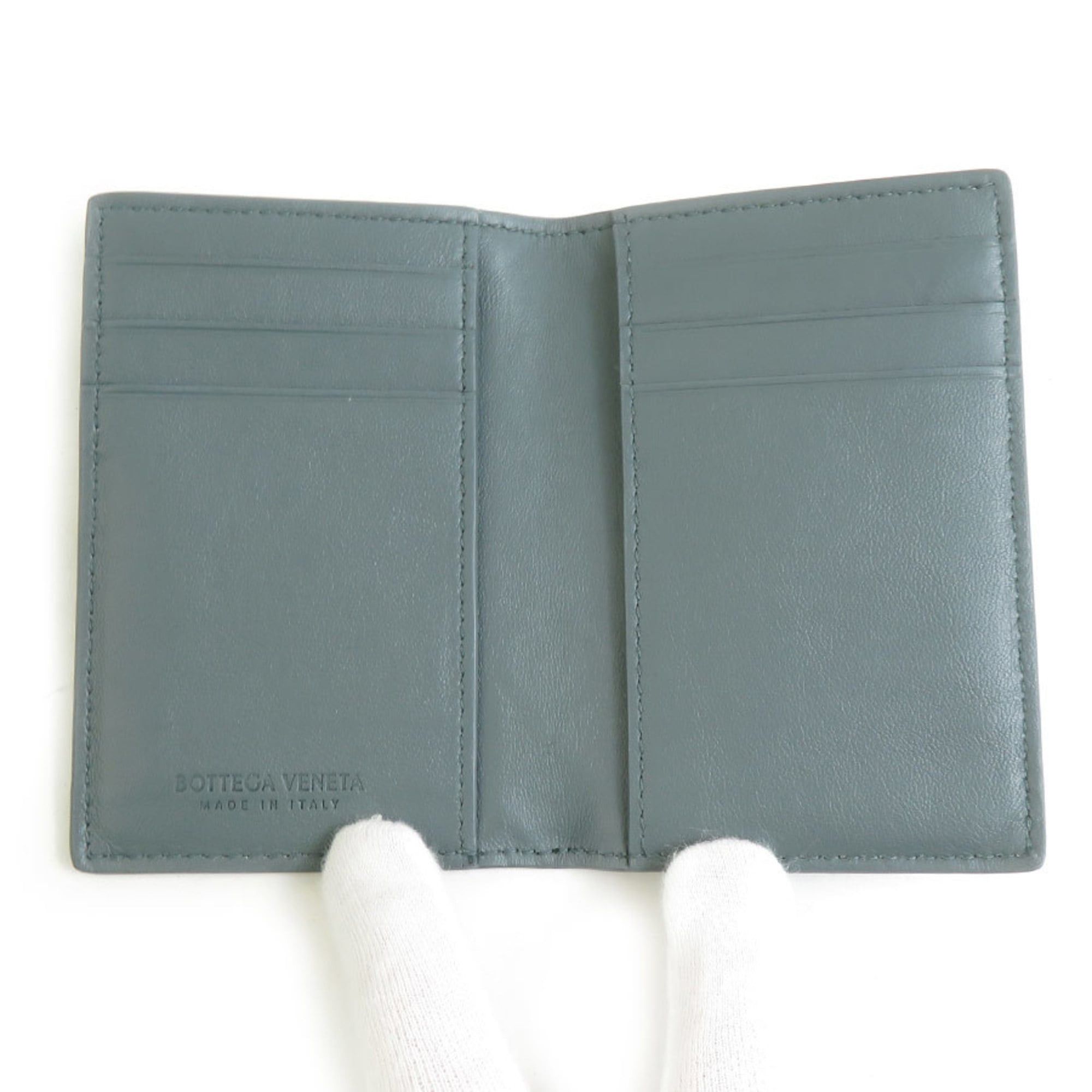 Bottega Veneta Bottega Veneta business card holder/card case, Intrecciato leather, gray, women's, free shipping, h32046k Size ONE SIZE - 3 Thumbnail
