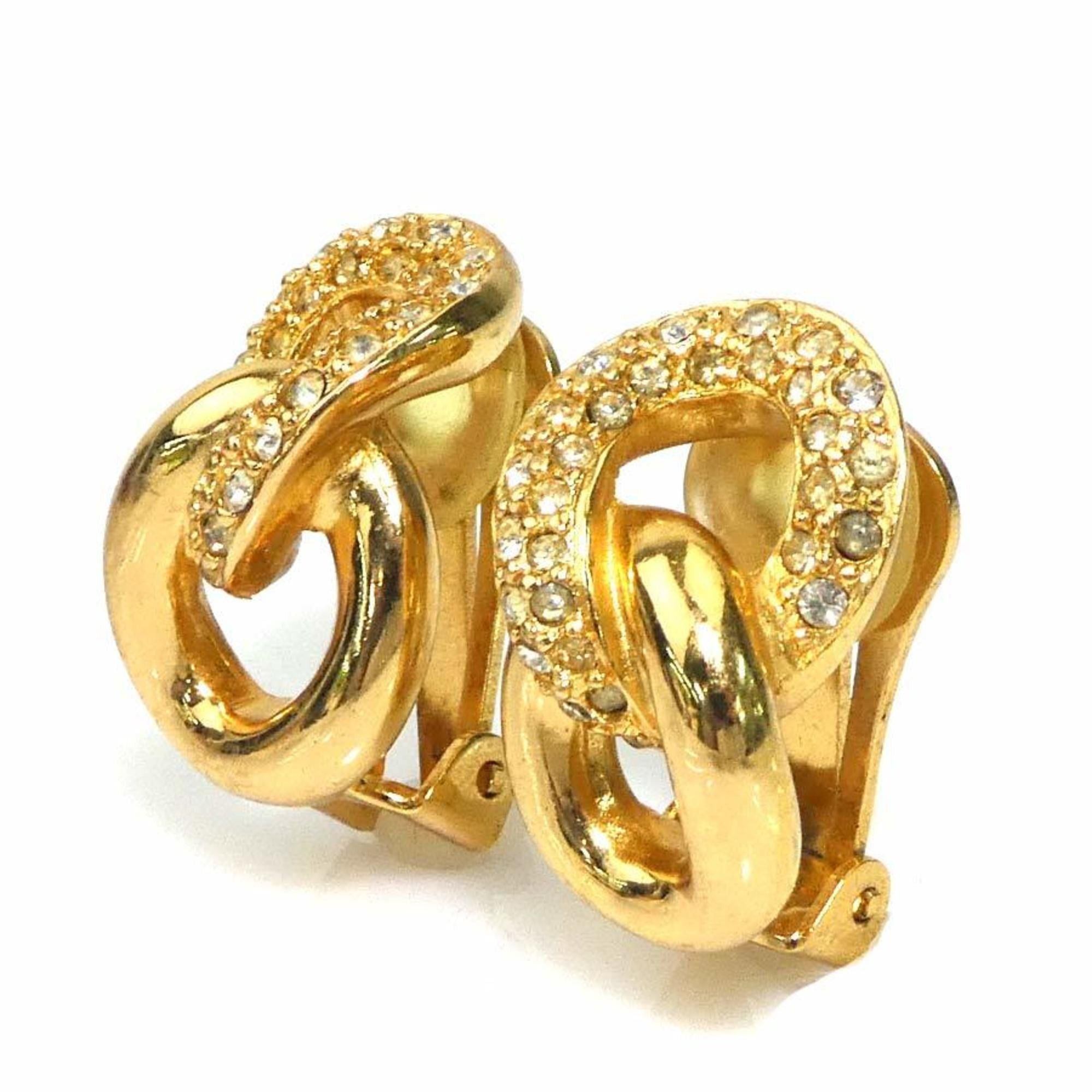 Dior Christian Dior Earrings, Metal, Gold, Women's, Free Shipping, h32057a Size ONE SIZE - 3 Thumbnail