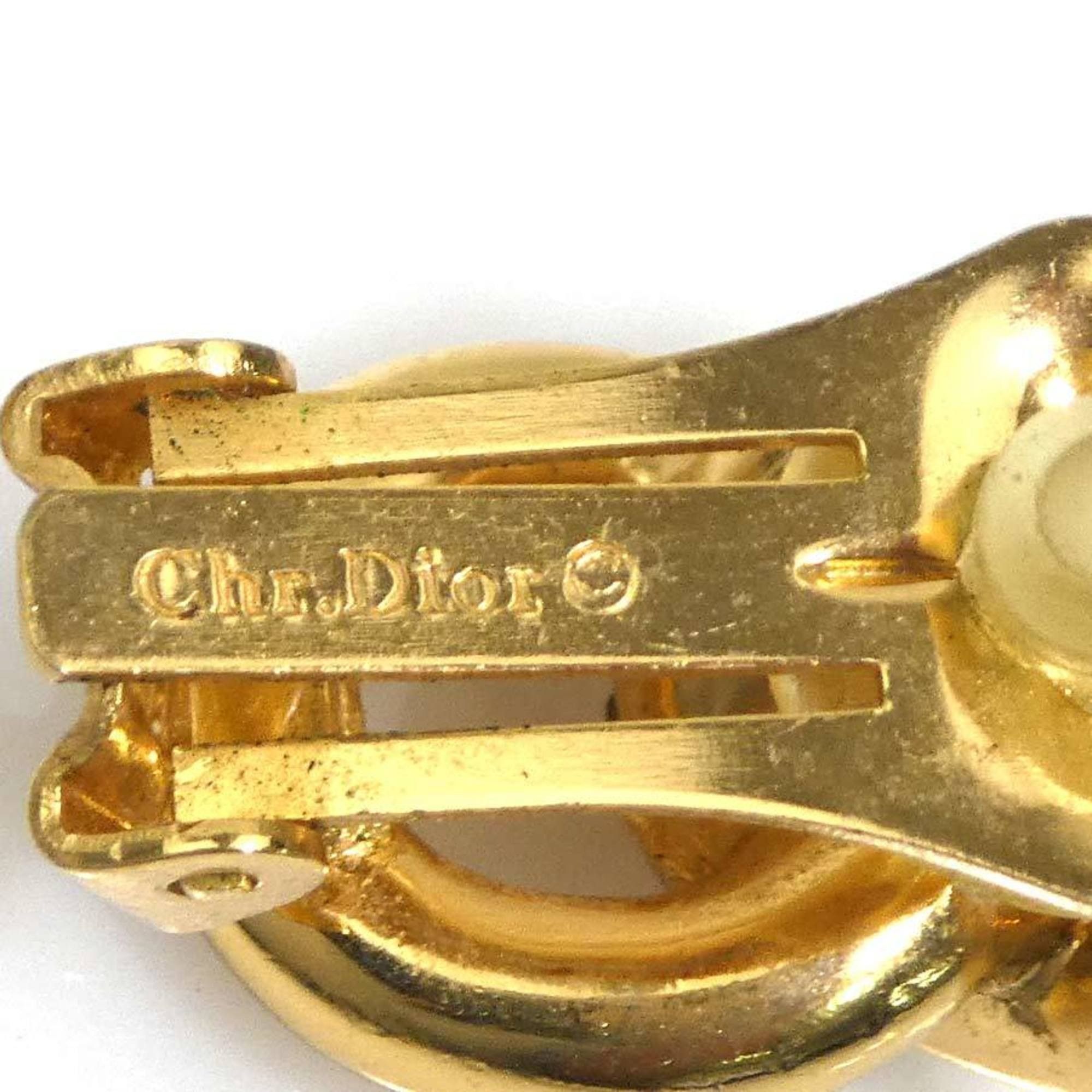 Dior Christian Dior Earrings, Metal, Gold, Women's, Free Shipping, h32057a Size ONE SIZE - 8 Thumbnail