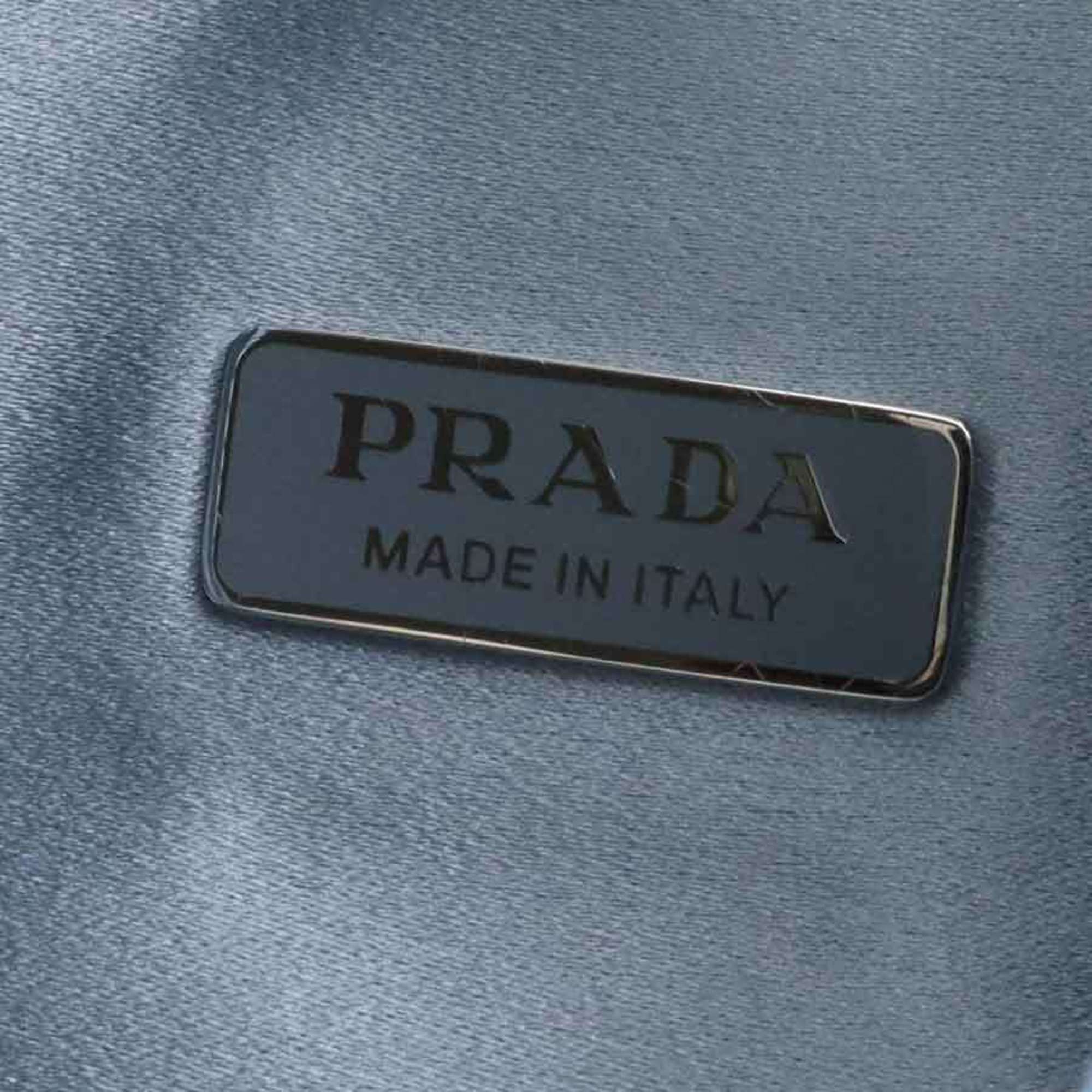 Prada Prada handbag, silk, crystal, viscose, blue, women's, 1BC515, free shipping, 90244k Size ONE SIZE - 14 Thumbnail