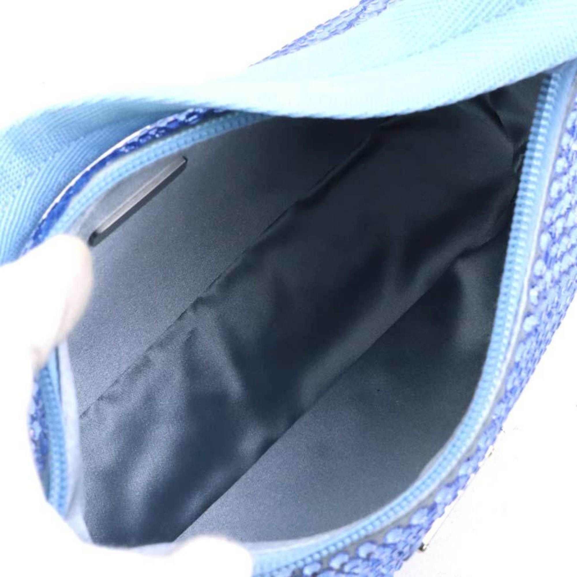 Prada Prada handbag, silk, crystal, viscose, blue, women's, 1BC515, free shipping, 90244k Size ONE SIZE - 5 Thumbnail