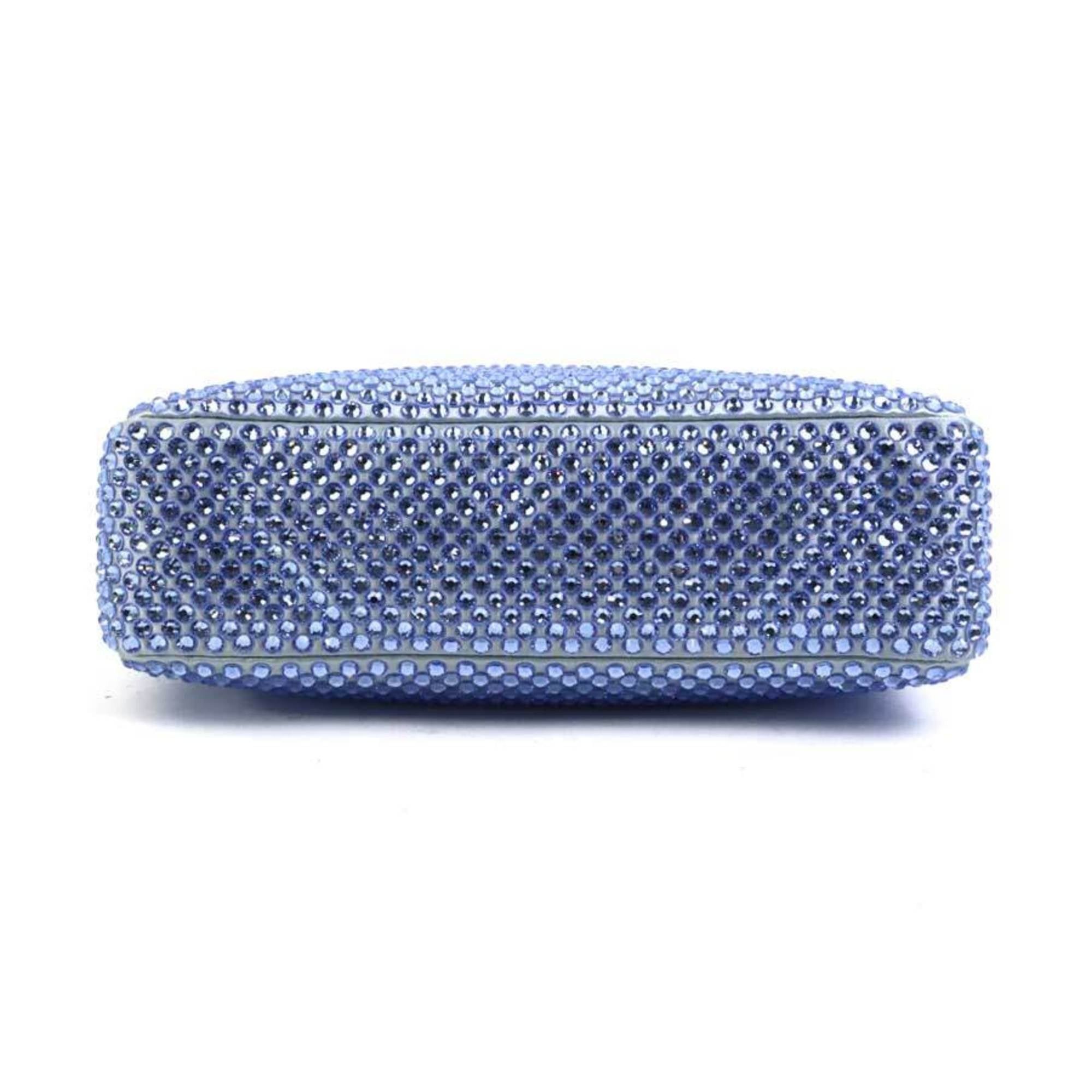 Prada Prada handbag, silk, crystal, viscose, blue, women's, 1BC515, free shipping, 90244k Size ONE SIZE - 4 Thumbnail
