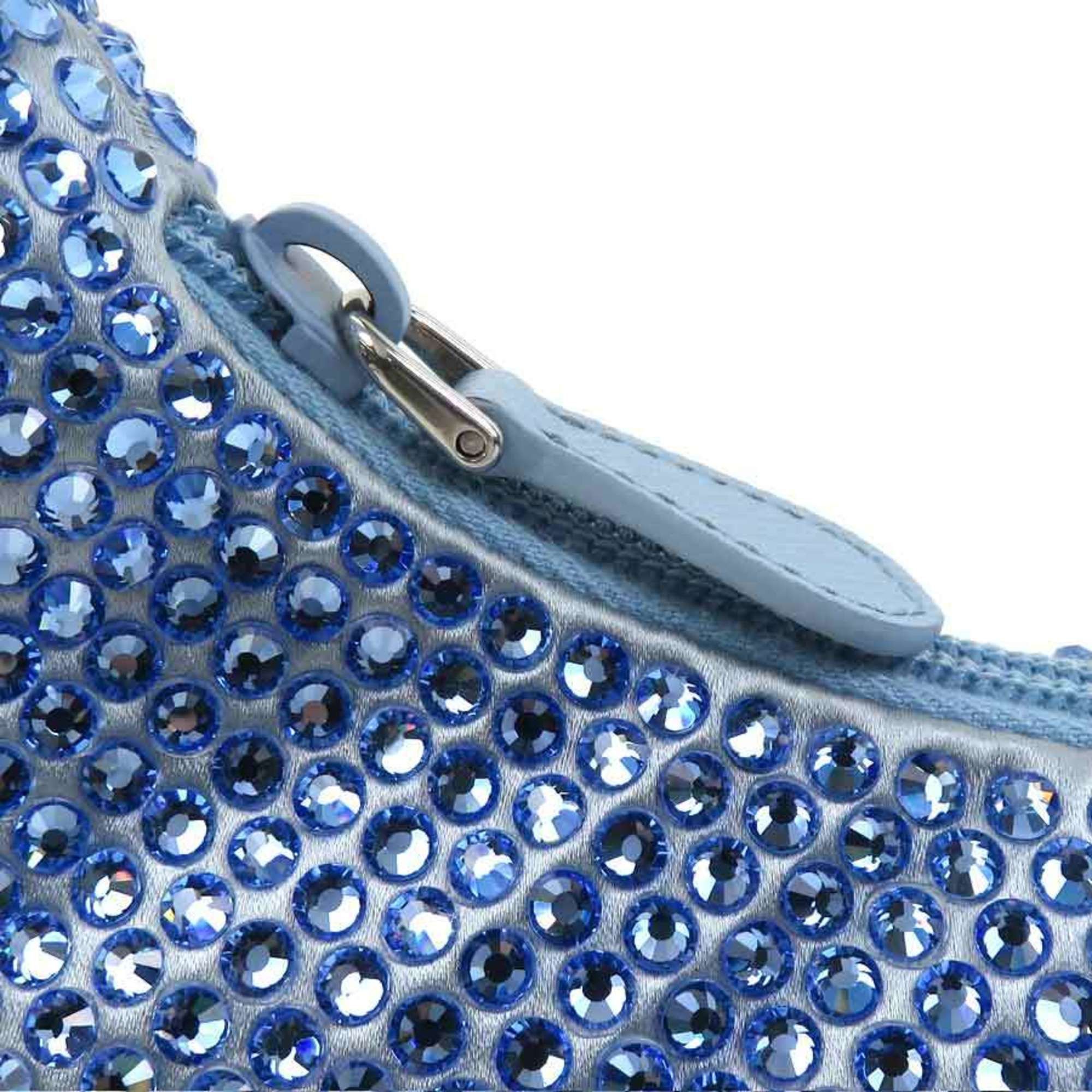 Prada Prada handbag, silk, crystal, viscose, blue, women's, 1BC515, free shipping, 90244k Size ONE SIZE - 10 Thumbnail