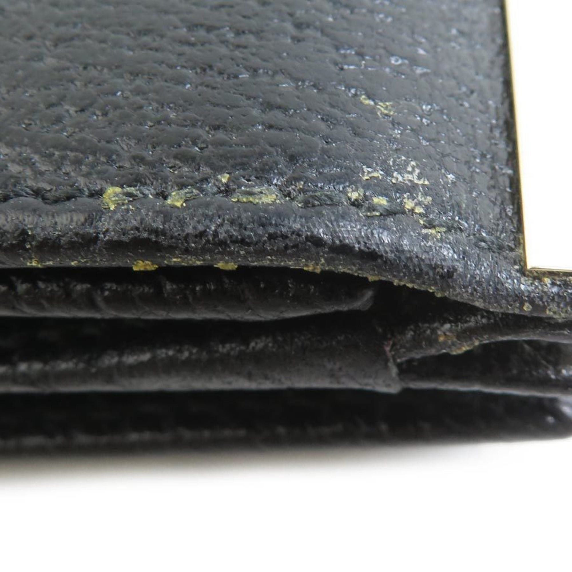 Gucci Gucci Bi-fold Wallet Leather Black Men's Women's 170369 Free Shipping h32047a Size ONE SIZE - 7 Thumbnail