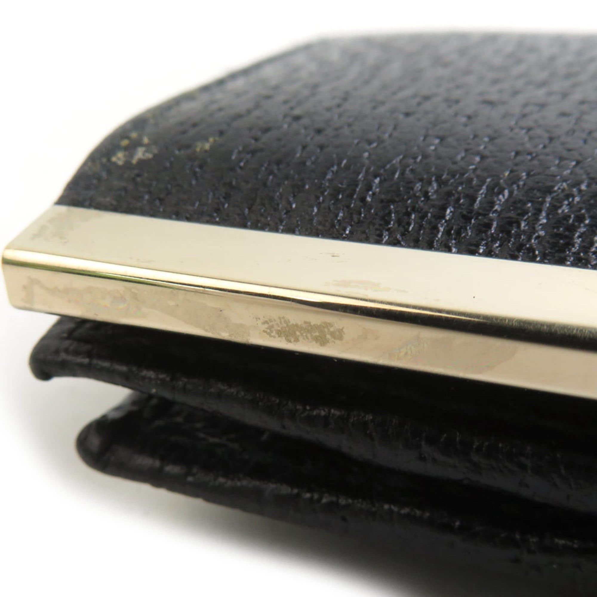 Gucci Gucci Bi-fold Wallet Leather Black Men's Women's 170369 Free Shipping h32047a Size ONE SIZE - 6 Thumbnail