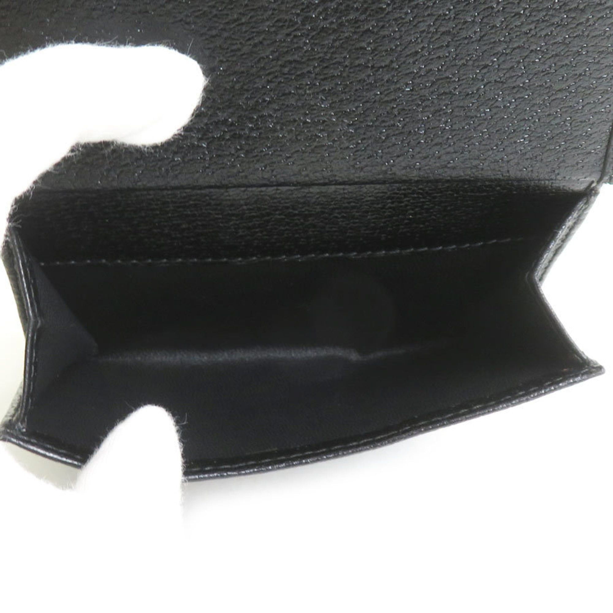Gucci Gucci Bi-fold Wallet Leather Black Men's Women's 170369 Free Shipping h32047a Size ONE SIZE - 4 Thumbnail