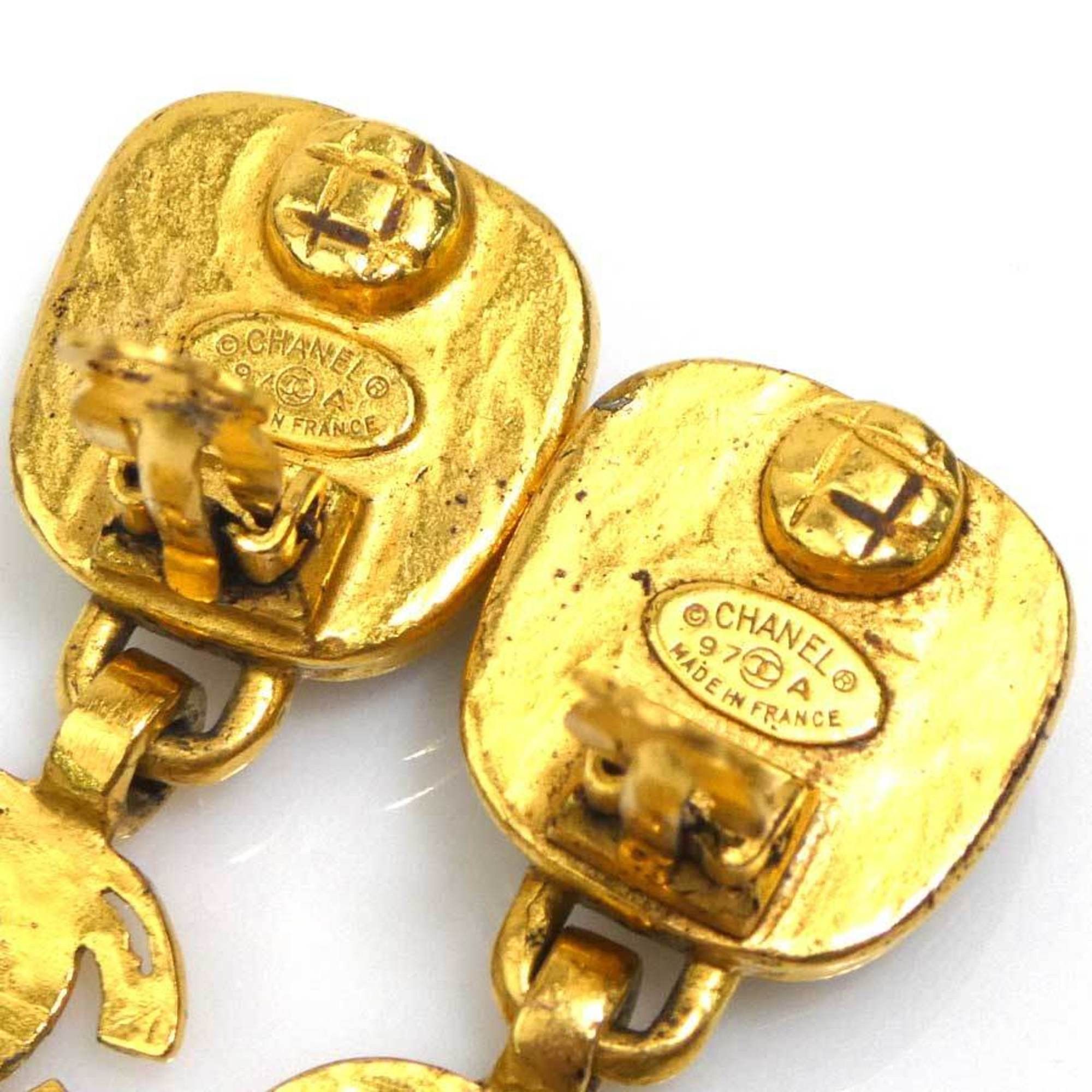 Chanel Chanel earrings, metal, gold, women's, free shipping, h32059a Size ONE SIZE - 8 Thumbnail