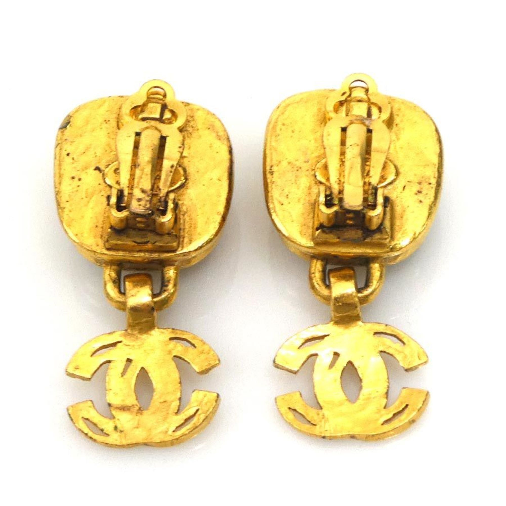 Chanel Chanel earrings, metal, gold, women's, free shipping, h32059a Size ONE SIZE - 5 Thumbnail