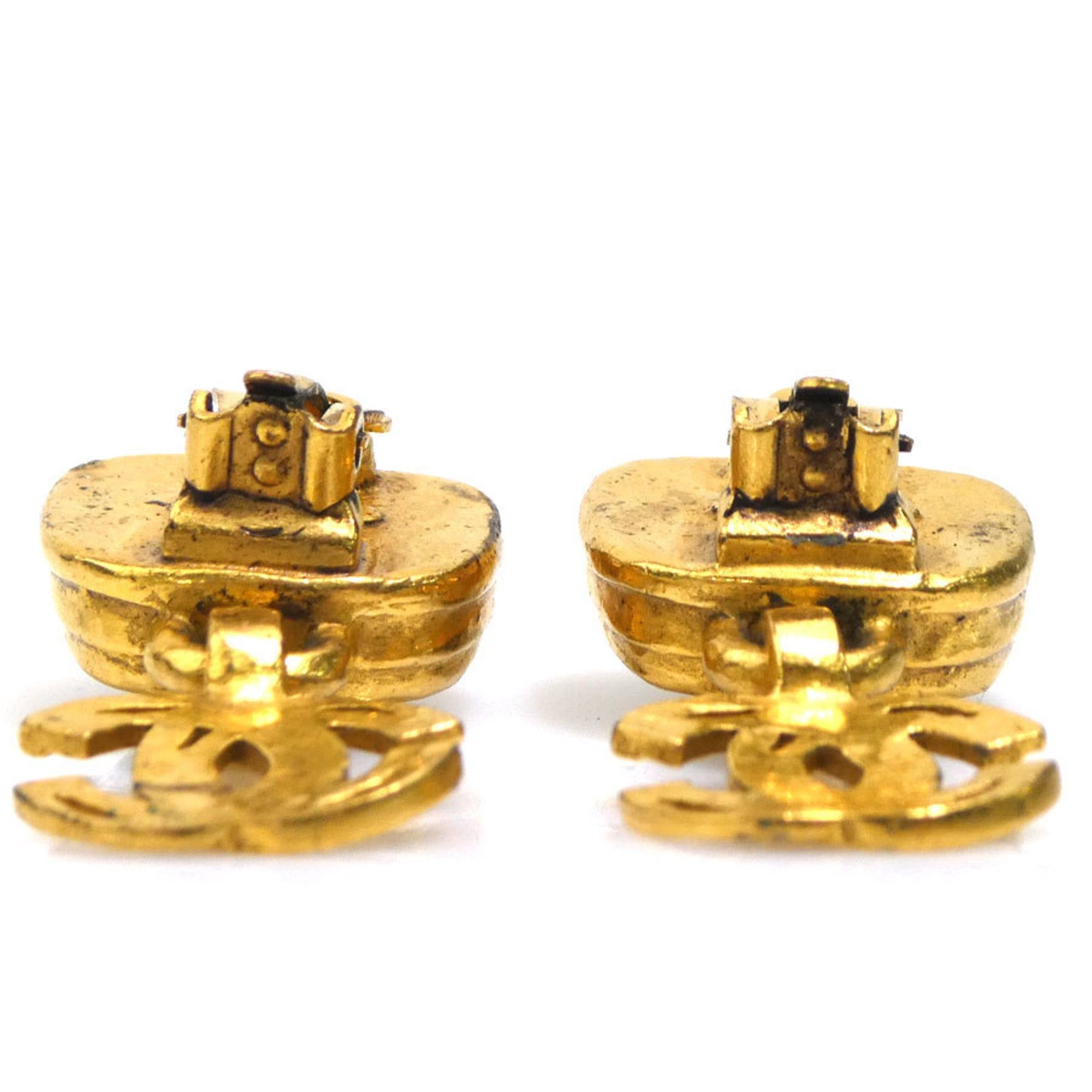 Chanel Chanel earrings, metal, gold, women's, free shipping, h32059a Size ONE SIZE - 6 Thumbnail