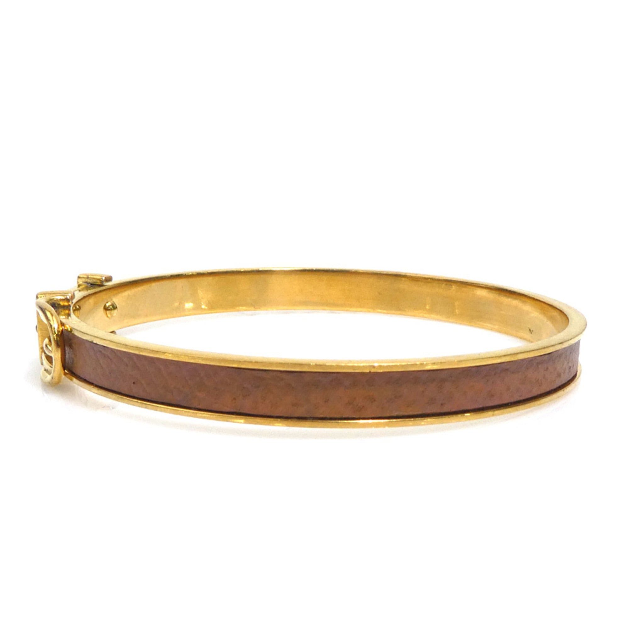 Hermes Hermes Bracelet Belt Motif Metal Brown x Gold Men's Women's Free Shipping h32060a Size ONE SIZE - 4 Thumbnail