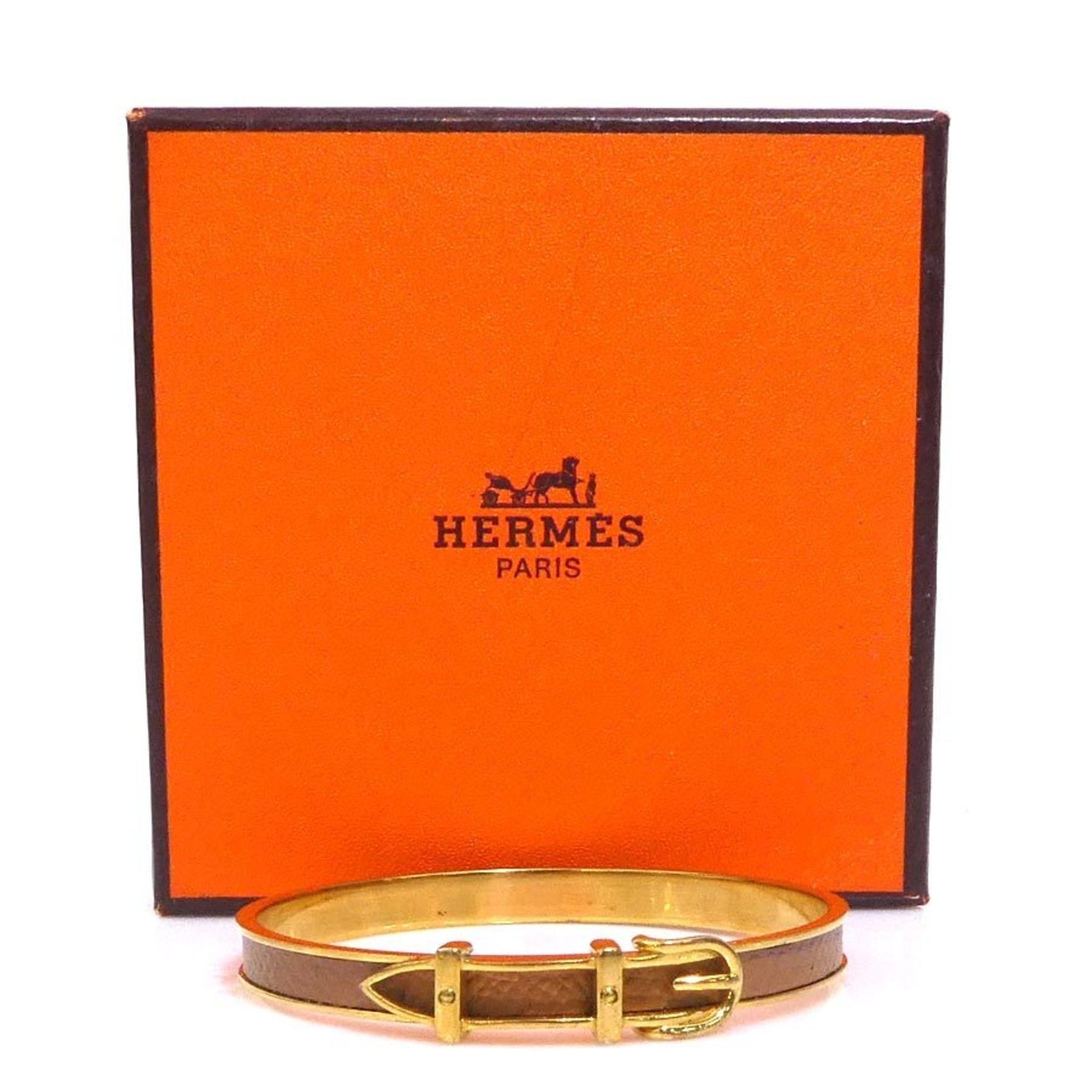 Hermes Hermes Bracelet Belt Motif Metal Brown x Gold Men's Women's Free Shipping h32060a Size ONE SIZE - 12 Thumbnail