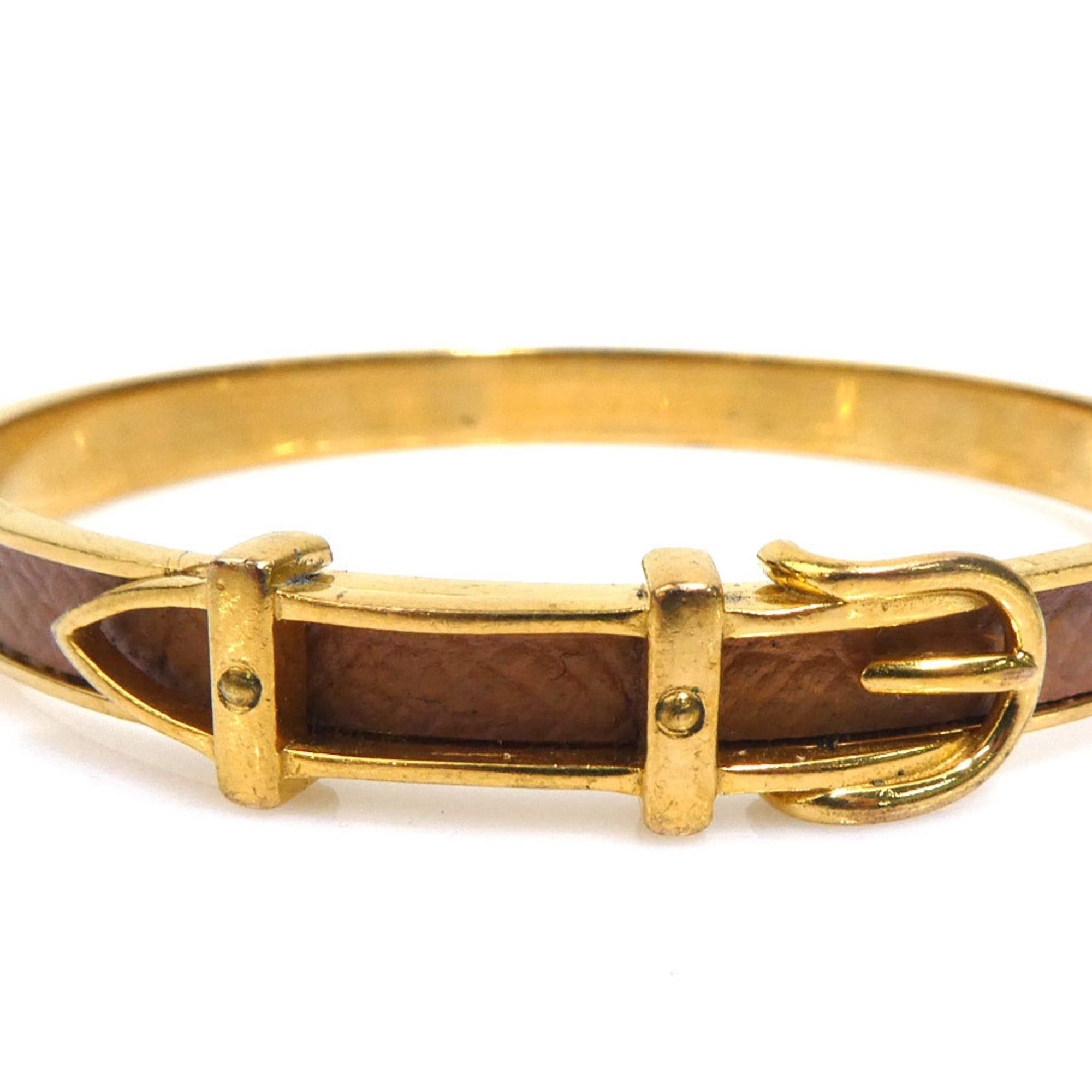 Hermes Hermes Bracelet Belt Motif Metal Brown x Gold Men's Women's Free Shipping h32060a Size ONE SIZE - 6 Thumbnail