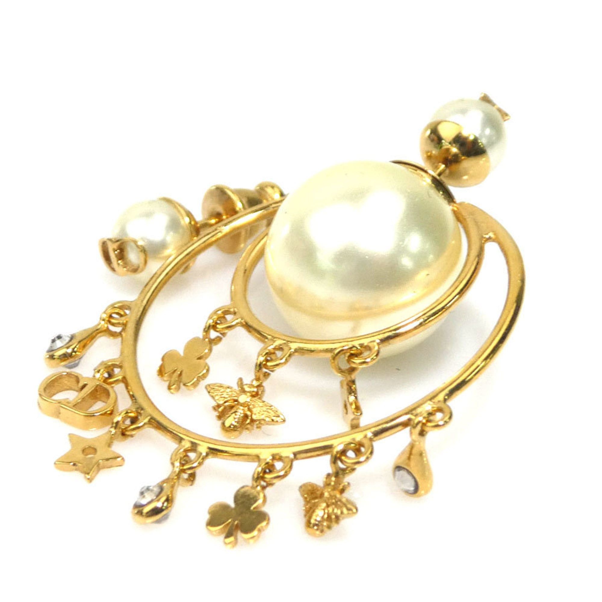 Dior Christian Dior Tribal Earrings, Metal, Gold, Women's, Free Shipping, h32054k Size ONE SIZE - 3 Thumbnail