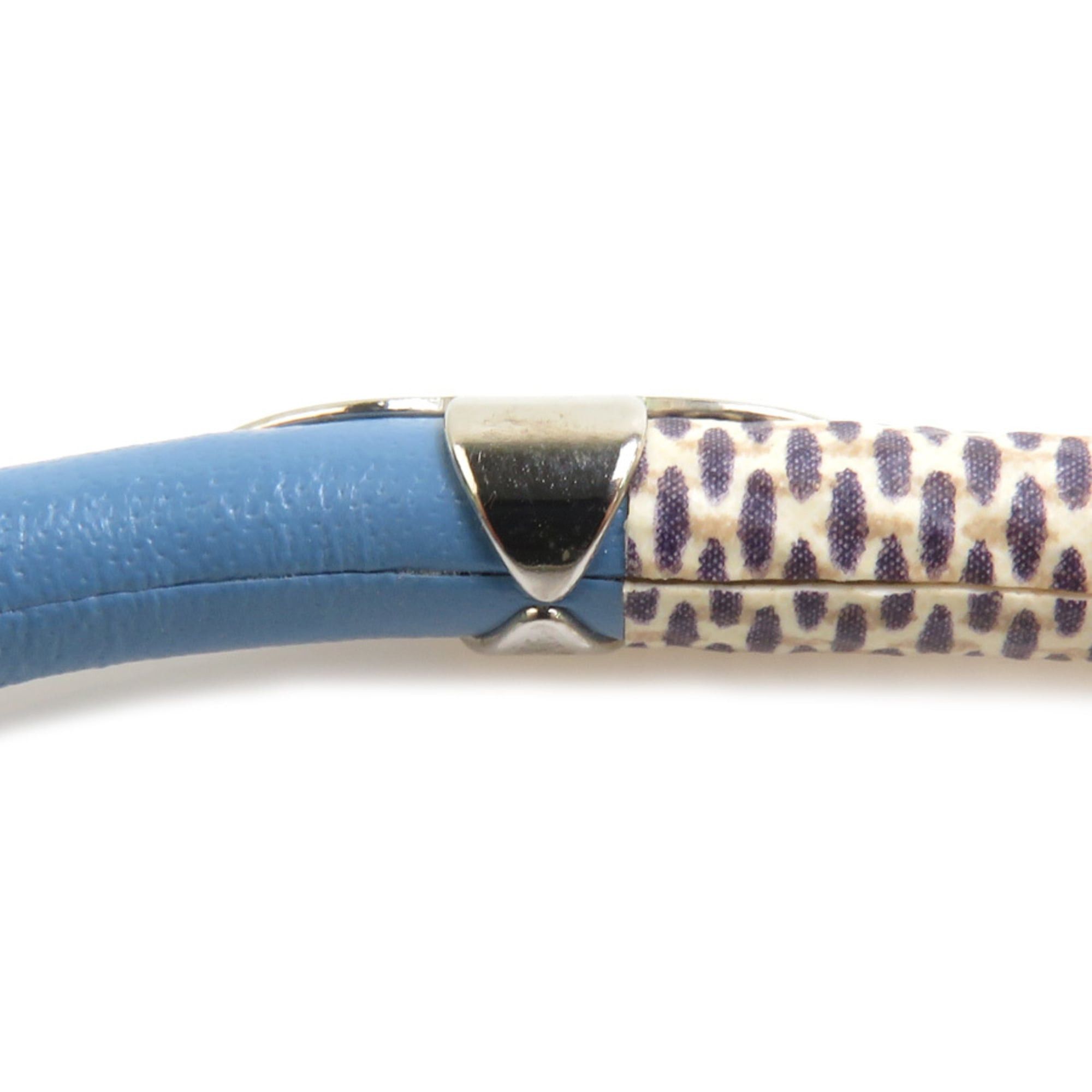 Louis Vuitton Louis Vuitton Bracelet Braslet Daily Confidential Damier Azur Canvas Leather Ivory x Blue Women's M6488F Free Shipping h32052i Size ONE SIZE - 7 Thumbnail
