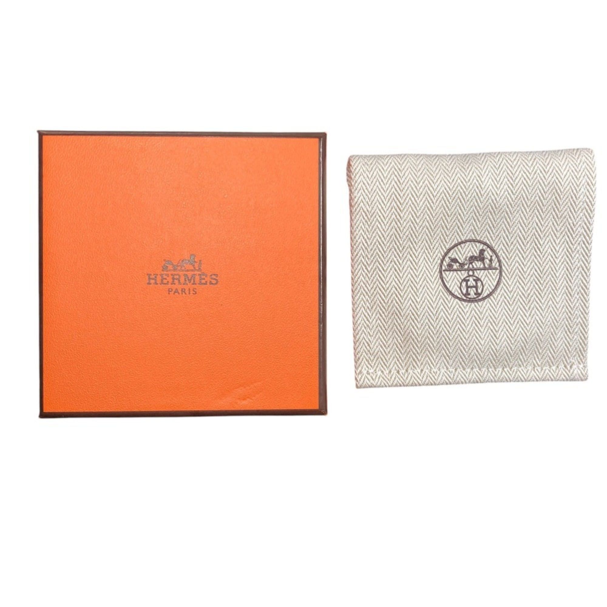 Hermes Hermes As de Coeur Heart Motif Leather Bracelet T2 Navy Silver Color Women's Size ONE SIZE - 13 Thumbnail