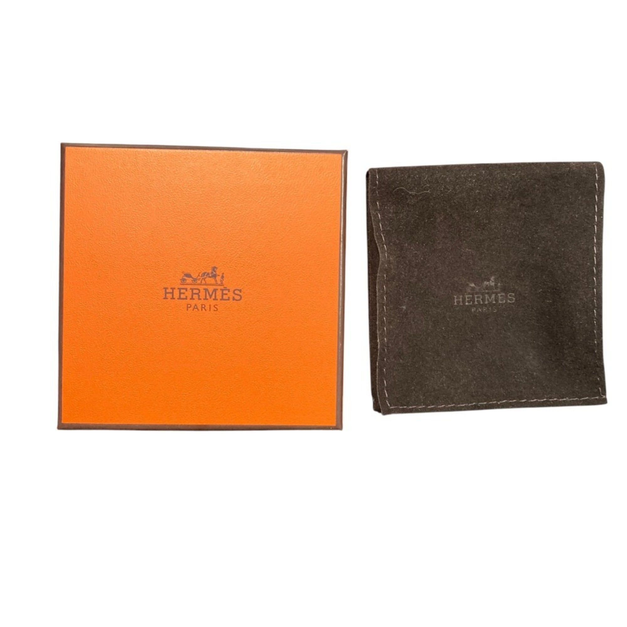 Hermes Hermes As de Coeur PM Heart Motif GP x Leather Pendant Top Black Gold Color Women's Size ONE SIZE - 6 Thumbnail