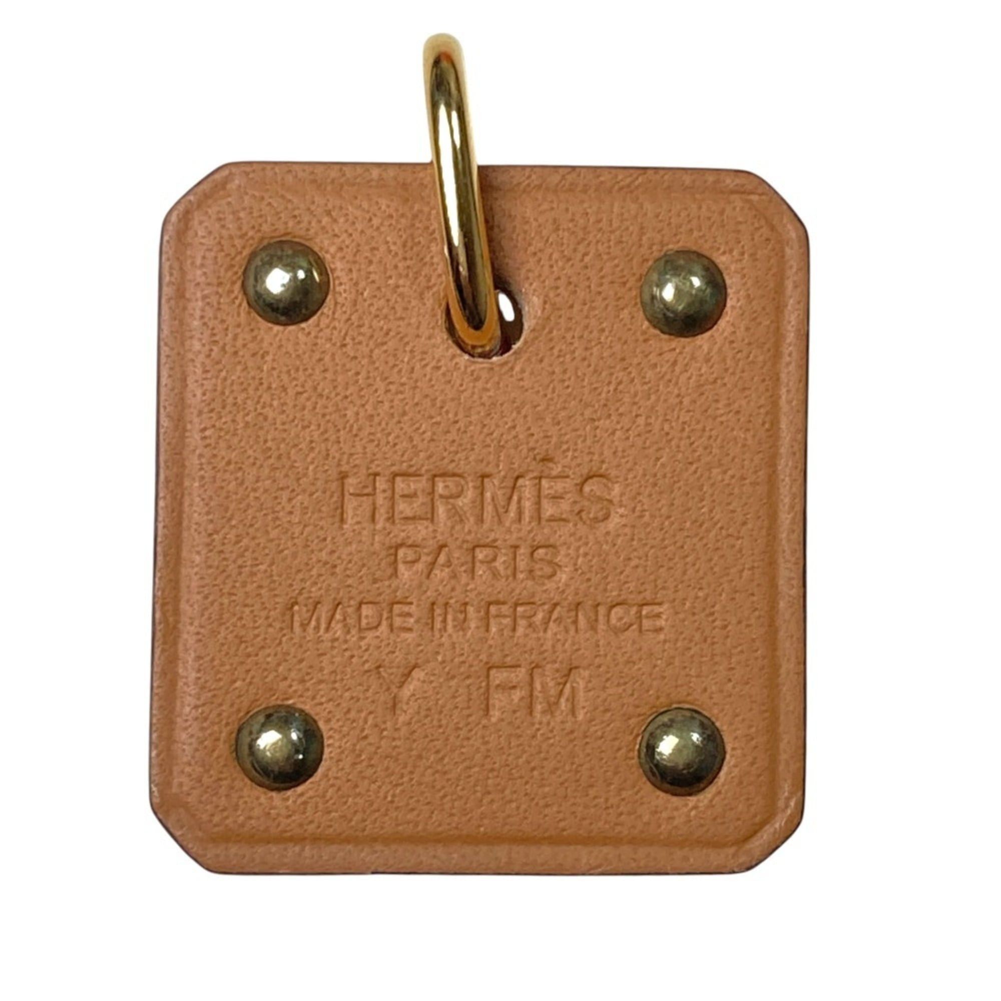 Hermes Hermes As de Coeur PM Heart Motif GP x Leather Pendant Top Red Gold Color Women's Size ONE SIZE - 2 Thumbnail