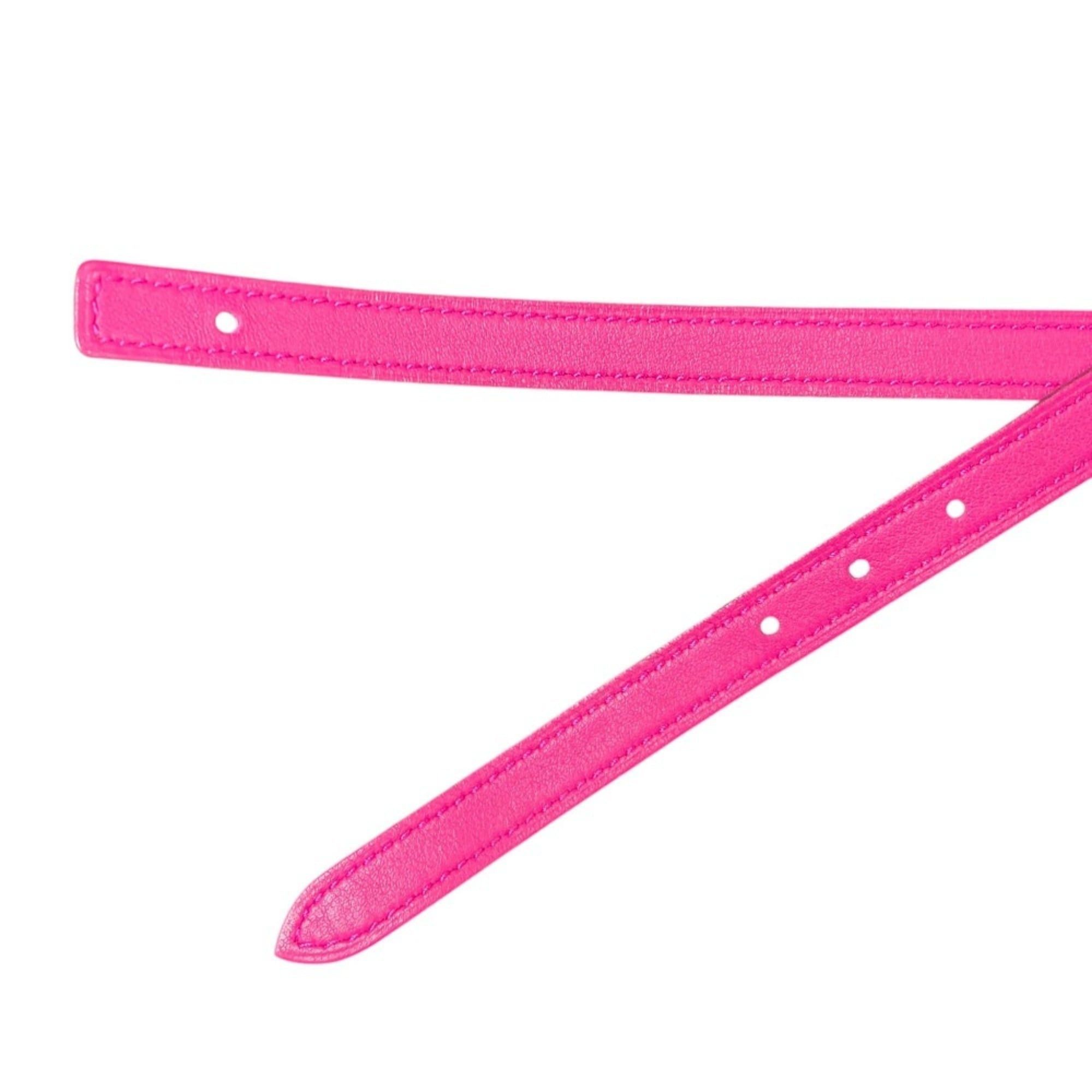 Hermes HERMES Reversible Narrow Belt 13mm Size 80 Bordeaux Pink Women's Size ONE SIZE - 6 Thumbnail