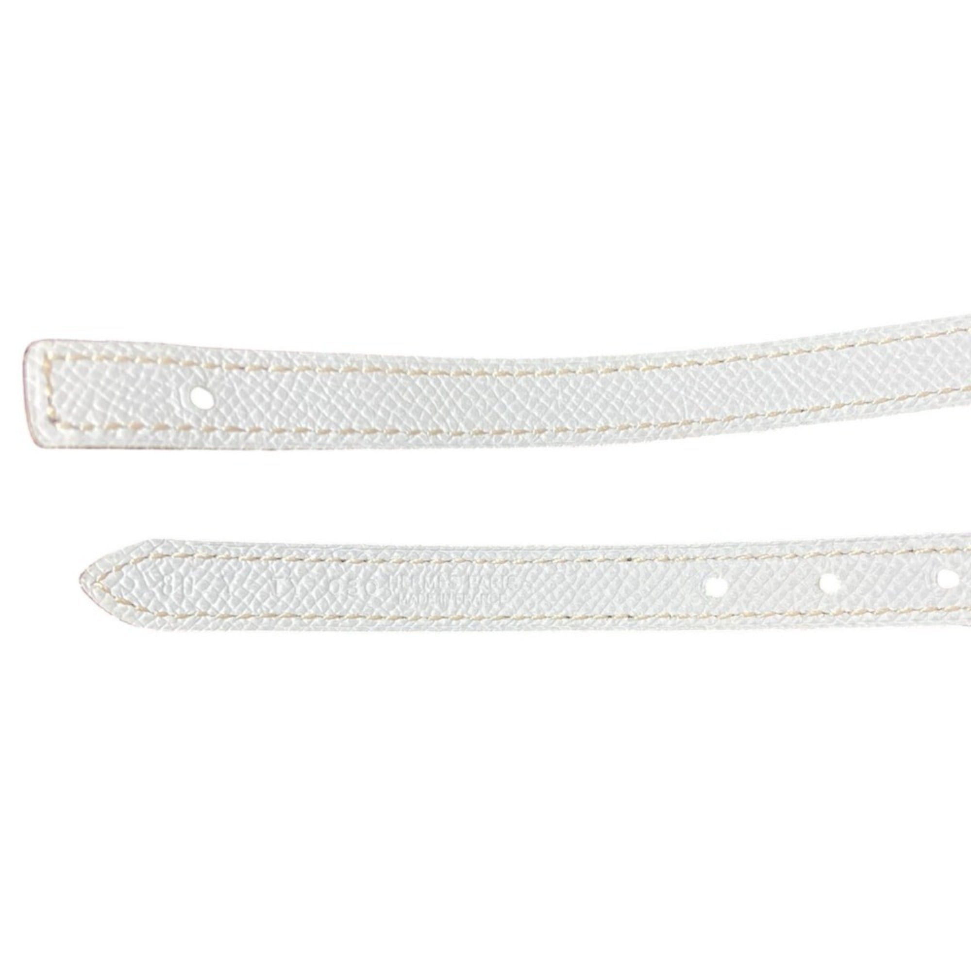 Hermes HERMES Reversible Narrow Belt 13mm Size 80 Navy White Women's Size ONE SIZE - 6 Thumbnail