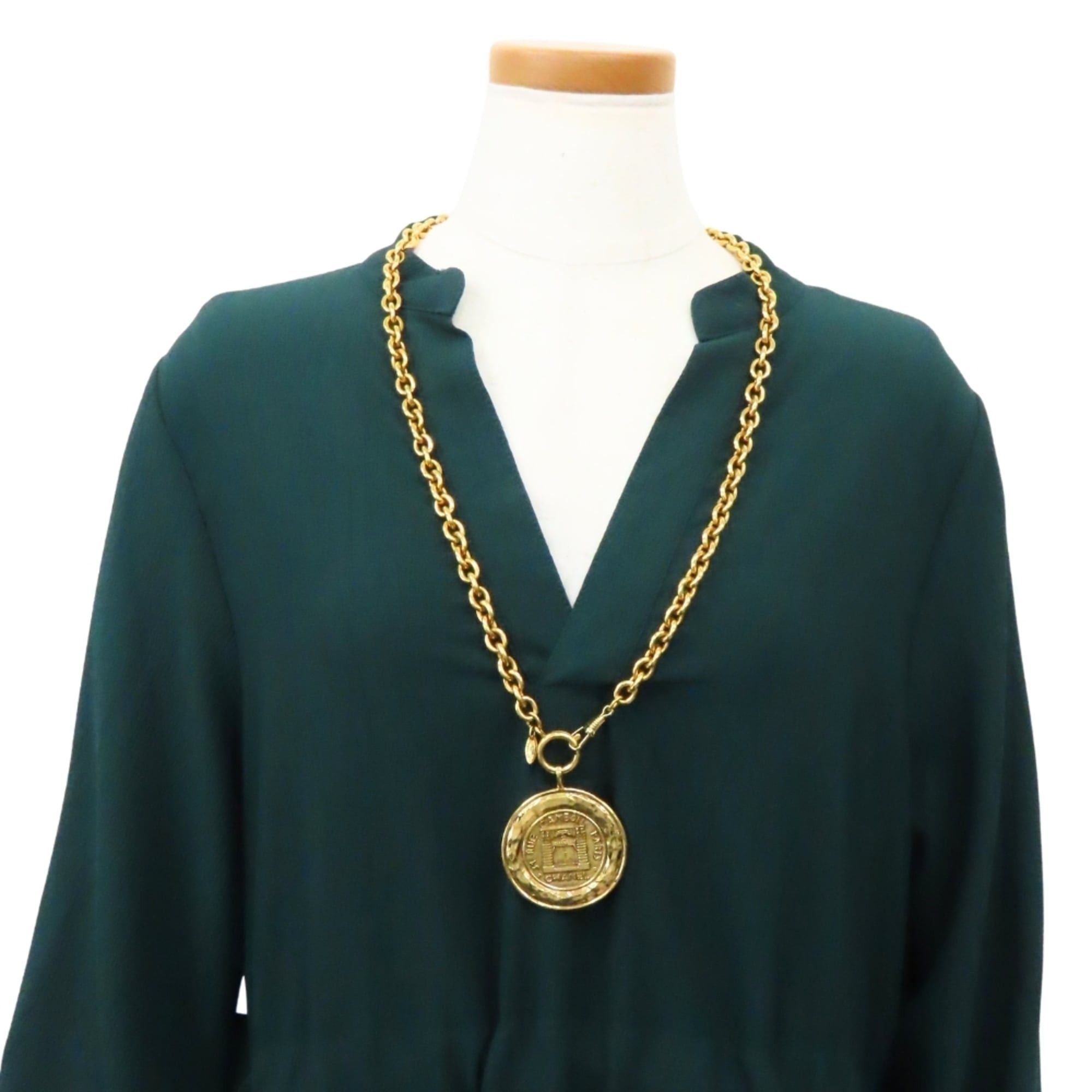Chanel Chanel Cambon Line Necklace 31 RUE CAMBON Metal Gold Plated Medal Long Women's CHANEL Size ONE SIZE - 9 Thumbnail